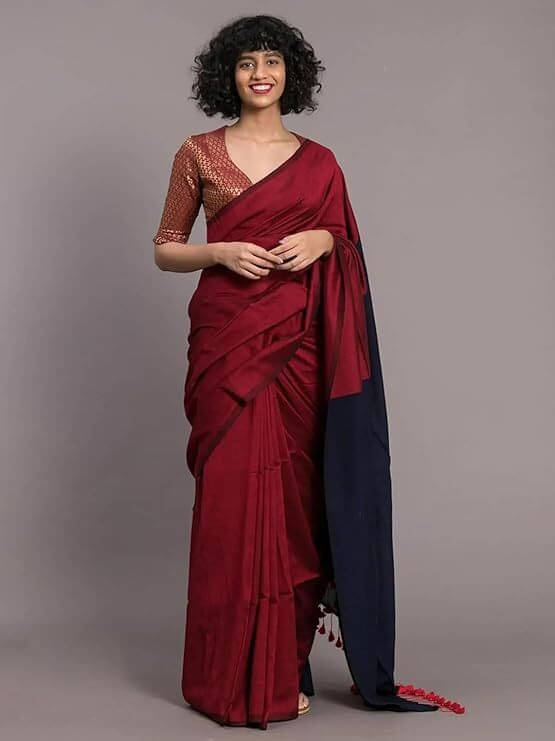BRYNBRIT Cotton Blend Woven Regular Saree Without Blouse Piece ( Multicolor 10 ) BRYNBRIT Cotton Blend Woven Regular Saree Without Blouse Piece ( Multicolor 10 )