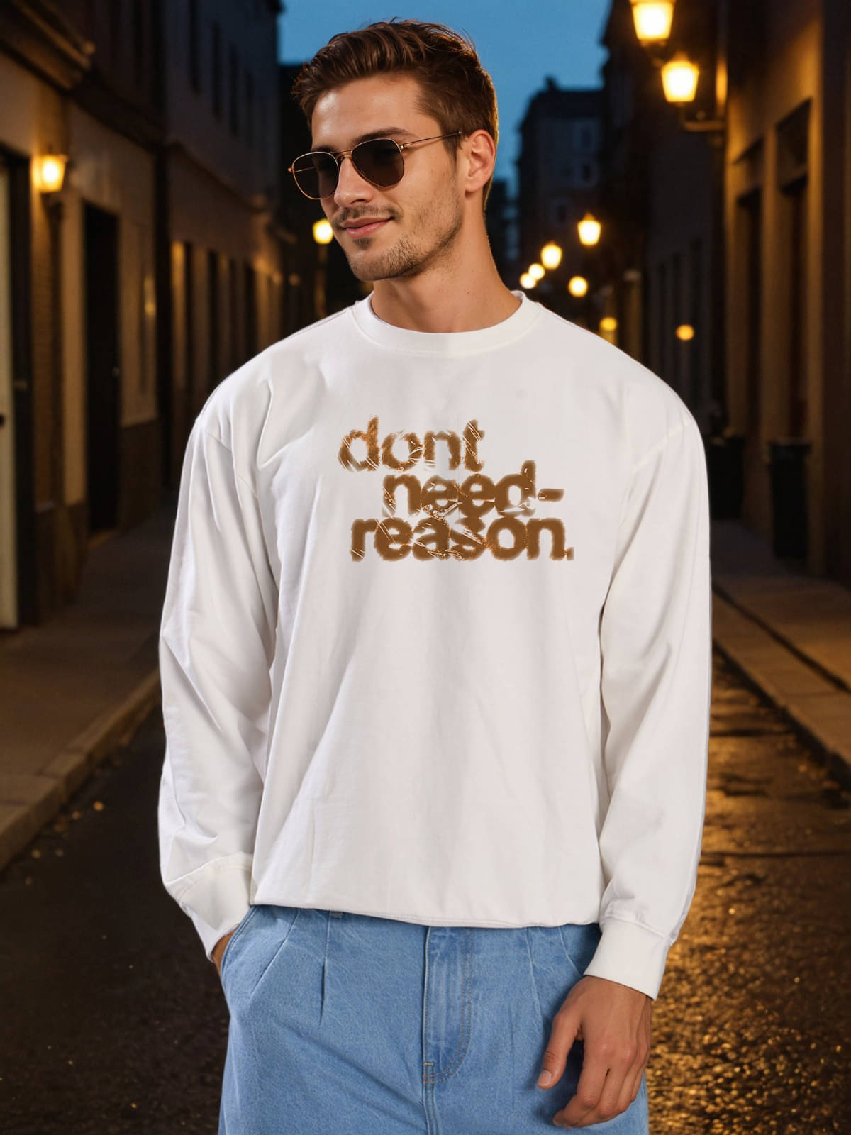     			Bene Kleed Cotton Round Neck Men's Sweatshirt - Off White ( Pack of 1 )