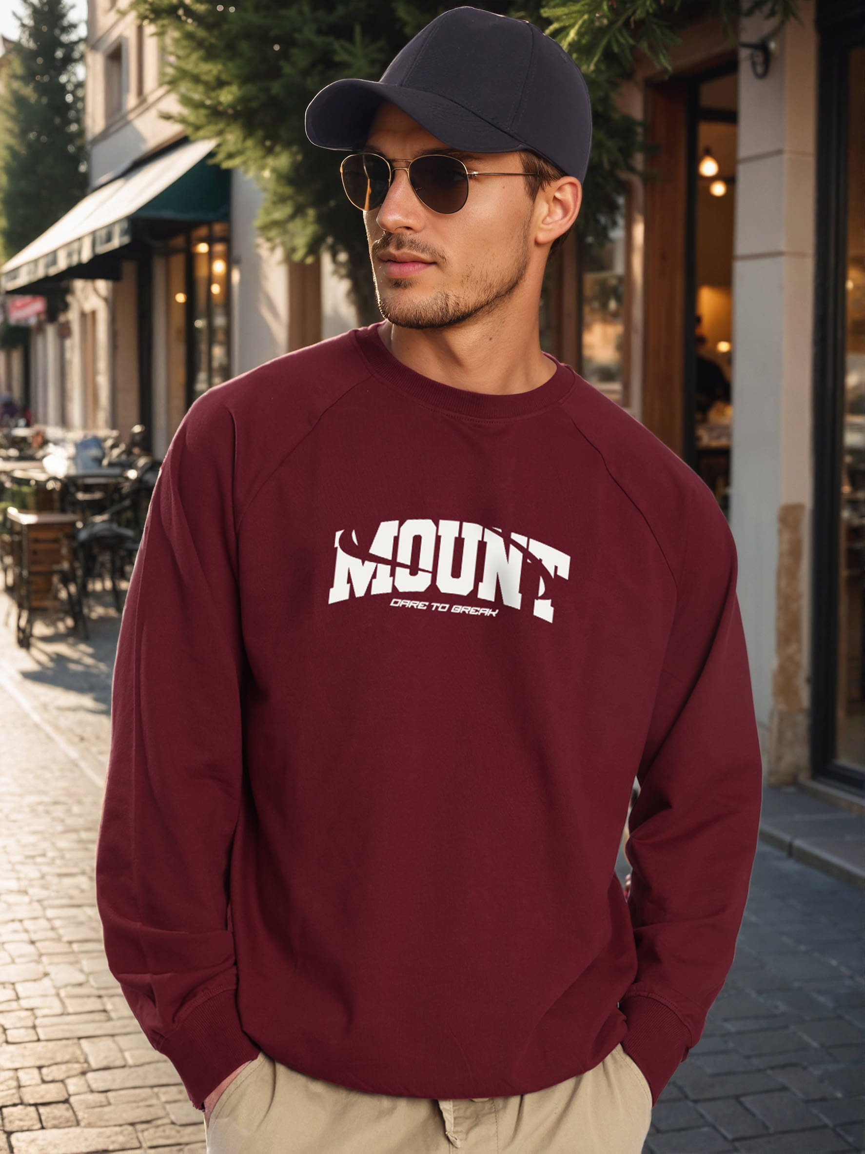     			Bene Kleed Cotton Round Neck Men's Sweatshirt - Maroon ( Pack of 1 )