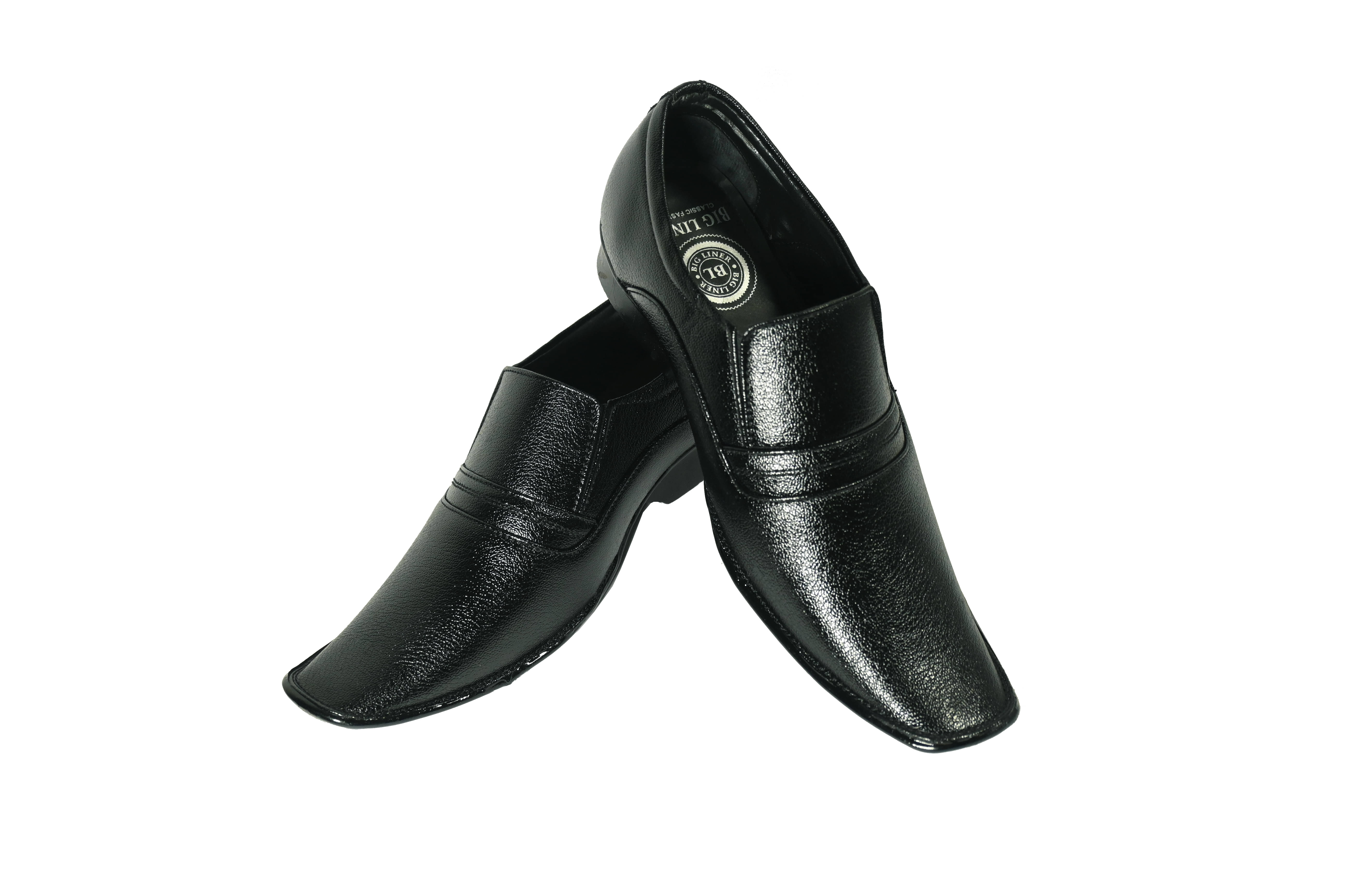     			Big Liner Black Men's Slip On Formal Shoes