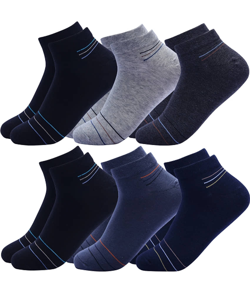 Broen Pack of 6 Men's Cotton Ankle Length Socks ( Multicolor ) - Socks | Buy online on ZillyBuy
