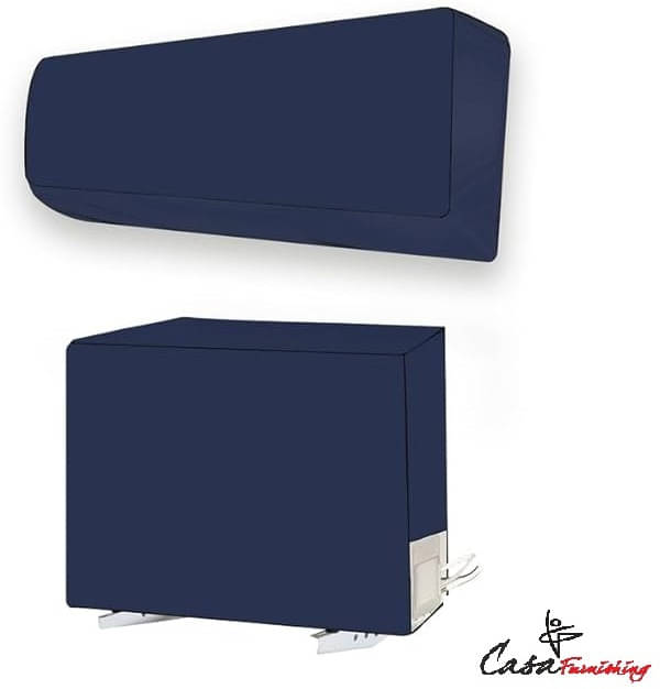 CASA FURNISHING Set of 2 Polyester Blue AC Cover for 1.5 Ton Split AC CASA FURNISHING Set of 2 Polyester Blue AC Cover for 1.5 Ton Split AC