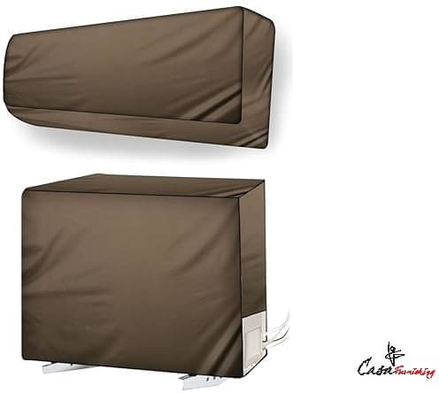 CASA FURNISHING Set of 2 Polyester Beige AC Cover for 1.5 Ton Split AC CASA FURNISHING Set of 2 Polyester Beige AC Cover for 1.5 Ton Split AC