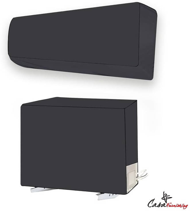 CASA FURNISHING Set of 2 Polyester gray AC Cover for 1.5 Ton Split AC CASA FURNISHING Set of 2 Polyester gray AC Cover for 1.5 Ton Split AC