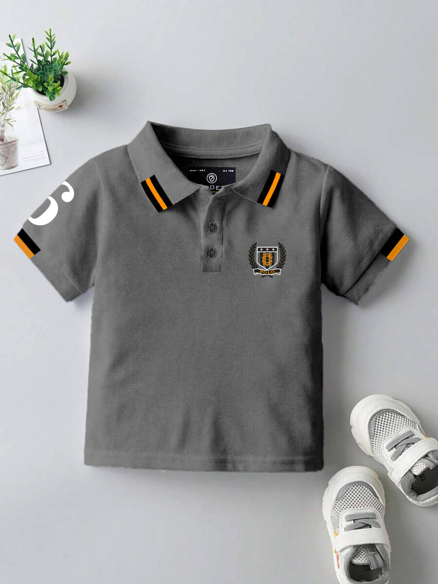     			CODEZ Pack of 1 Boys Cotton Blend Polo T-Shirt ( Grey )