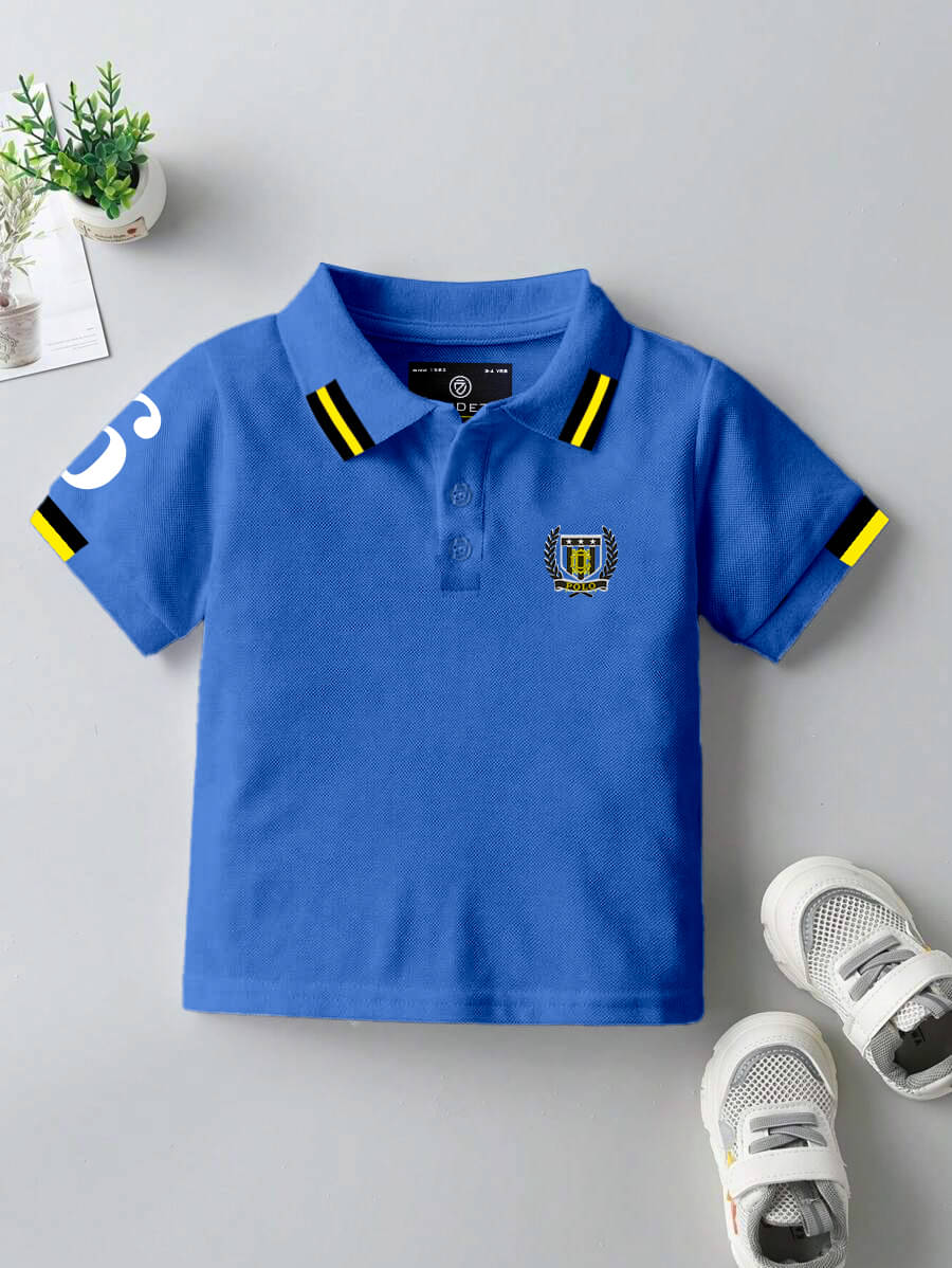     			CODEZ Pack of 1 Boys Cotton Blend Polo T-Shirt ( Royal Blue )