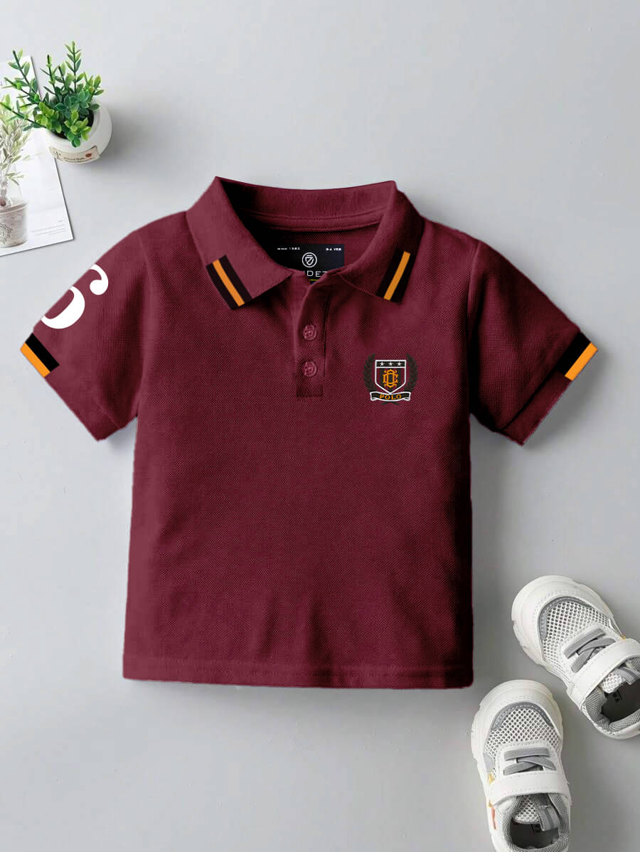     			CODEZ Pack of 1 Boys Cotton Blend Polo T-Shirt ( Maroon )