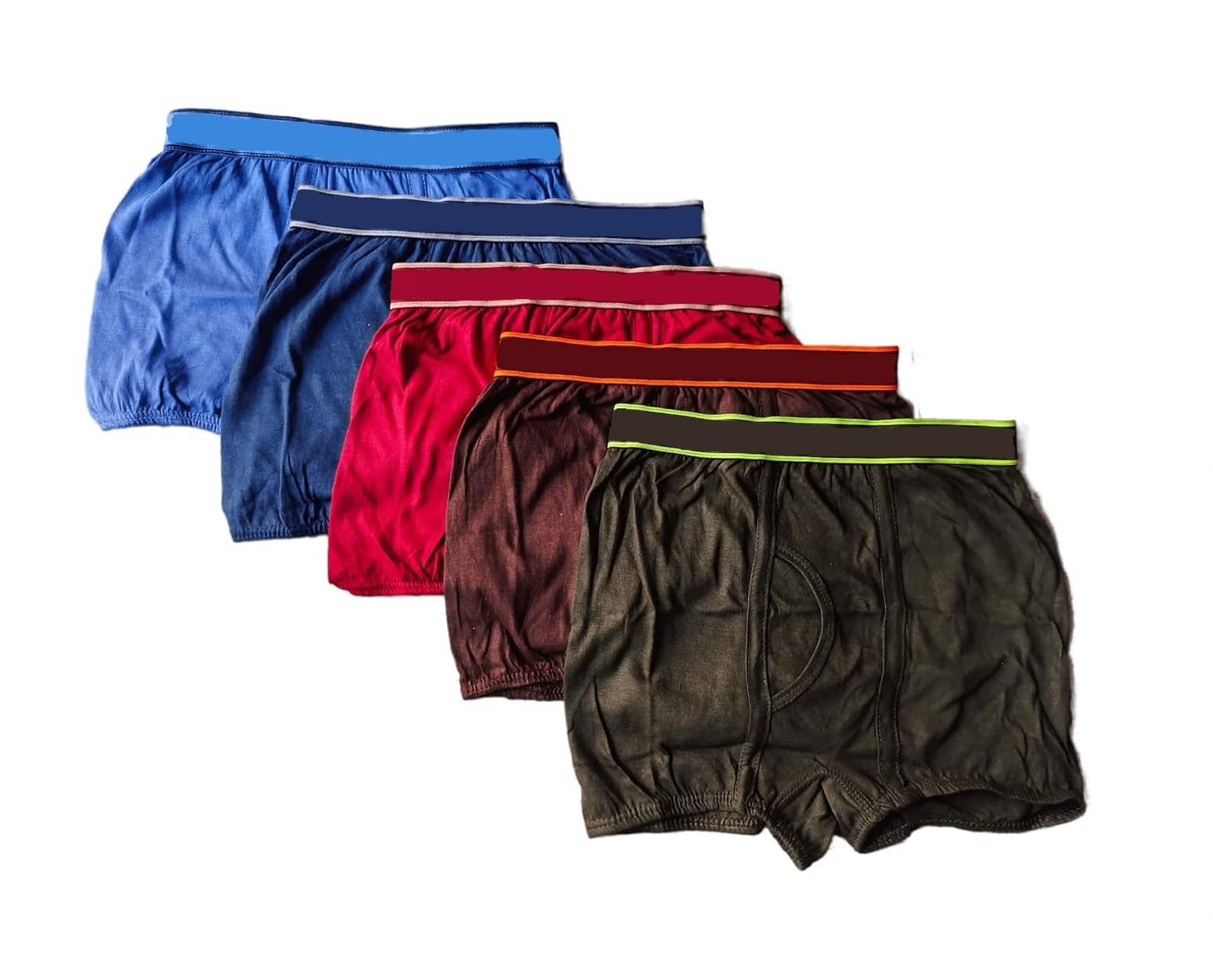 D1 DIFFERENT ONE Pack of 5 Cotton Trunks For Men's ( Multicolor ) D1 DIFFERENT ONE Pack of 5 Cotton Trunks For Men's ( Multicolor )