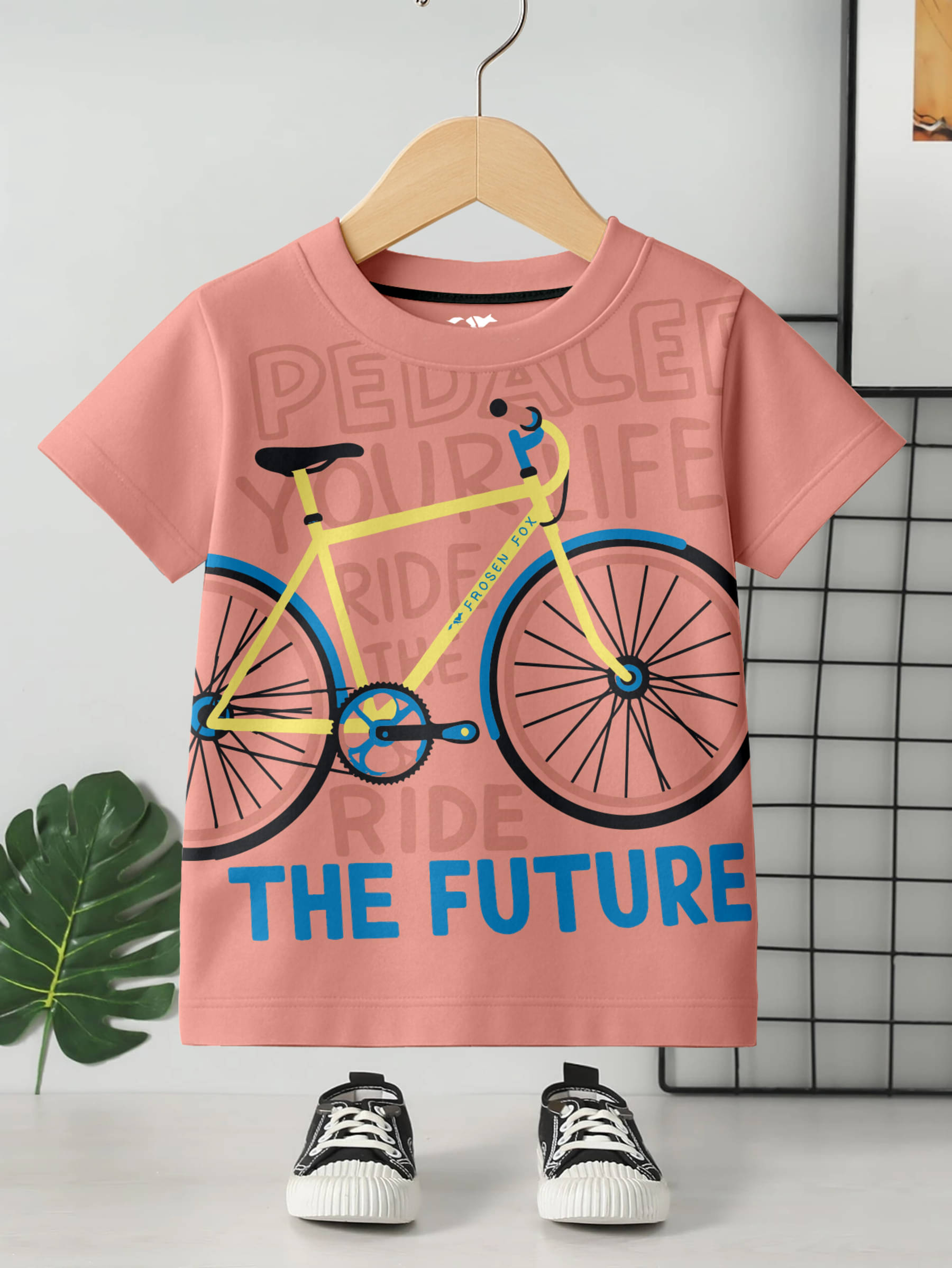     			FROSEN FOX Pack of 1 Boys Cotton T-Shirt ( Coral )