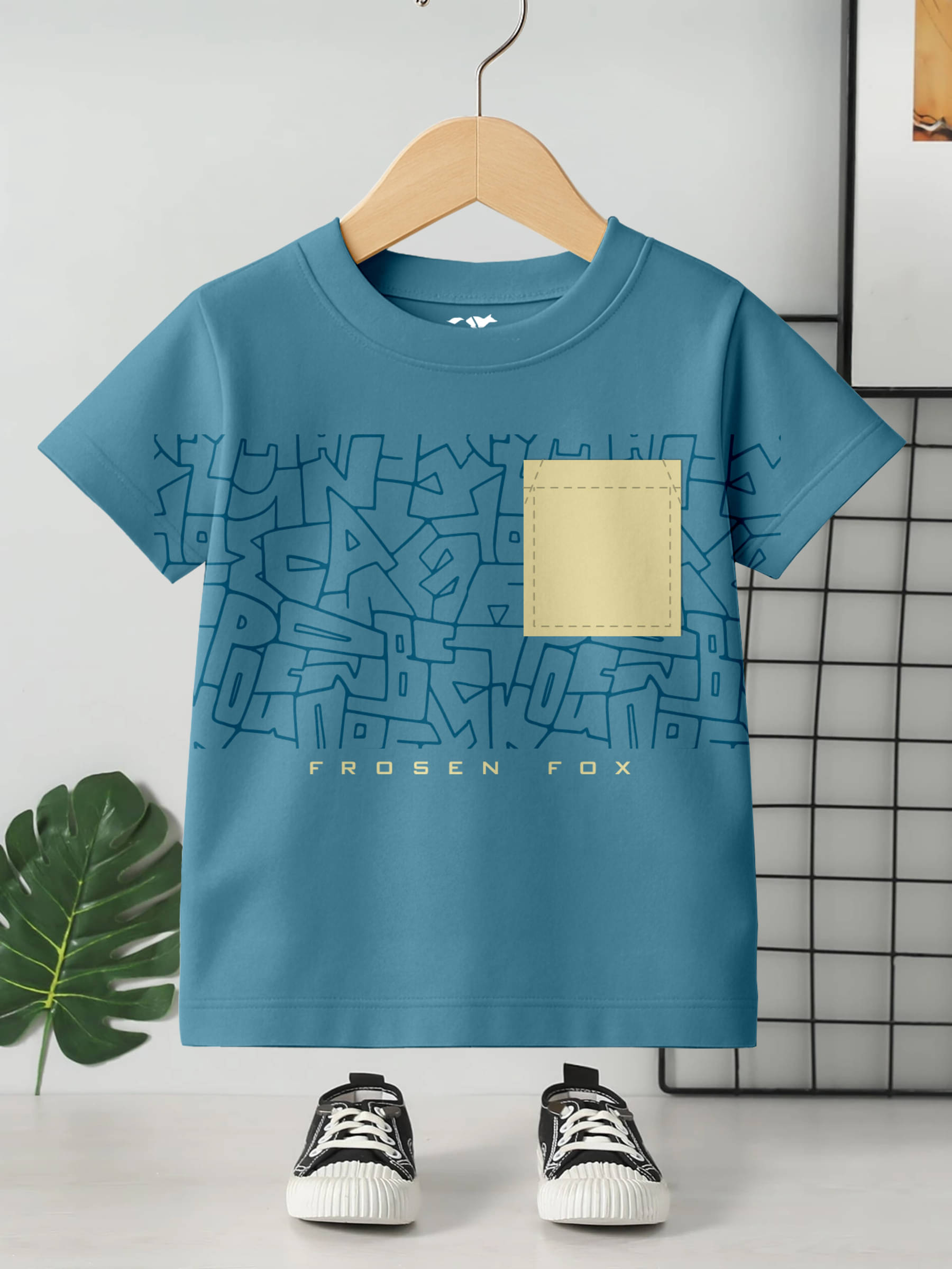     			FROSEN FOX Pack of 1 Boys Cotton T-Shirt ( Light Blue )