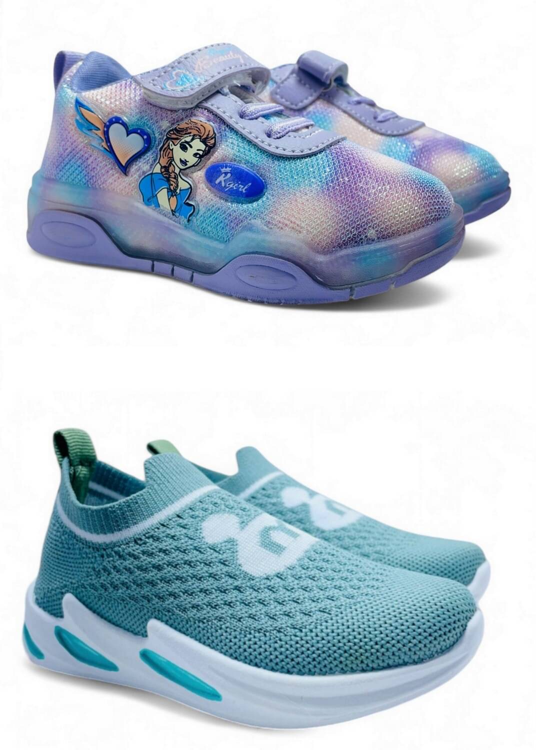     			Fabbmate - Green Boy's LED Shoes ( 2 Pairs )