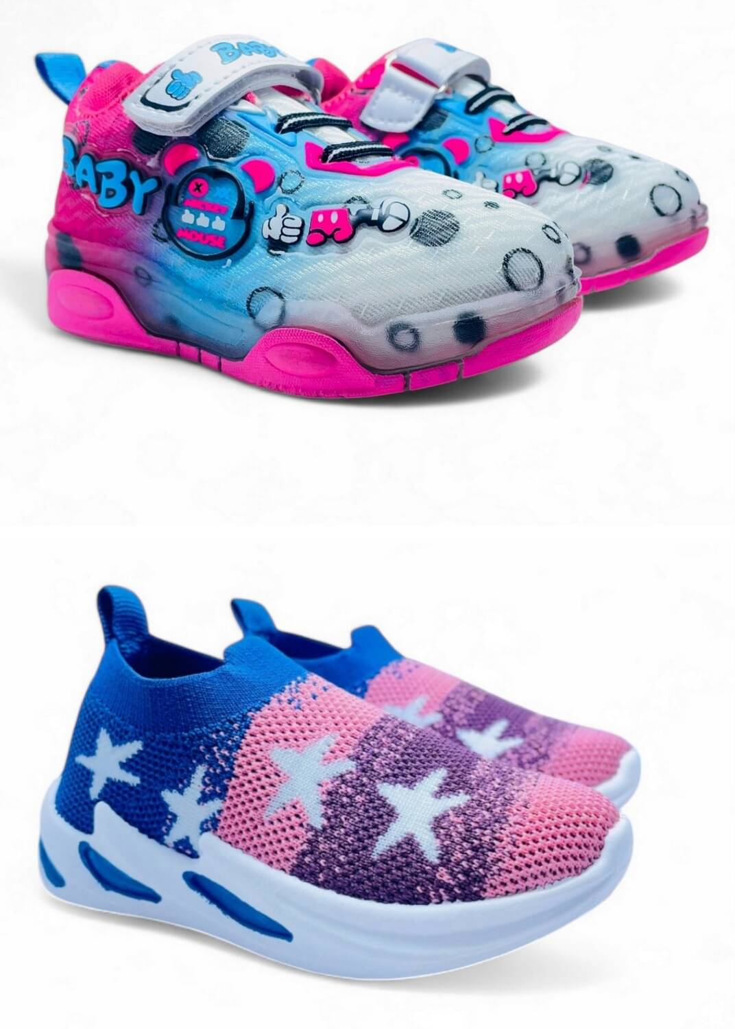     			Fabbmate - Purple Boy's LED Shoes ( 2 Pairs )