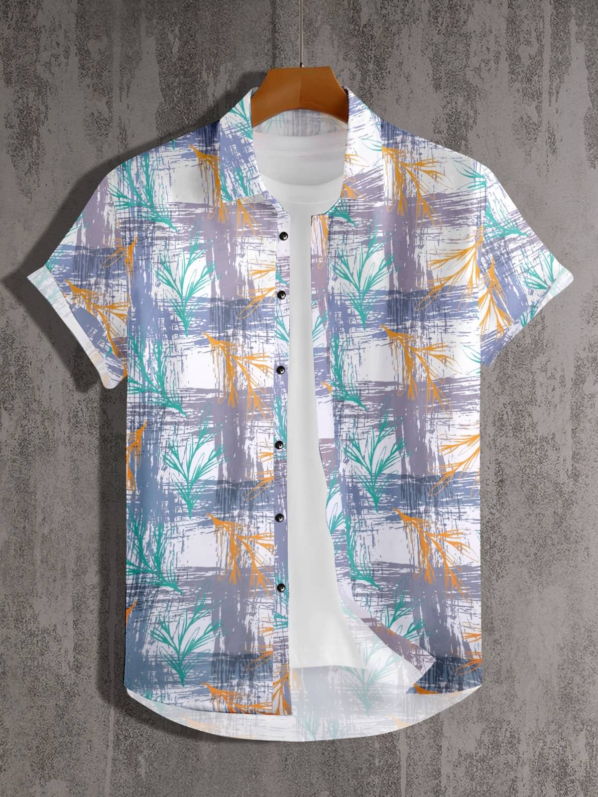     			GLORISTAR Cotton Blend Regular Fit Printed Half Sleeves Men's Casual Shirt - Multicolor ( Pack of 1 )