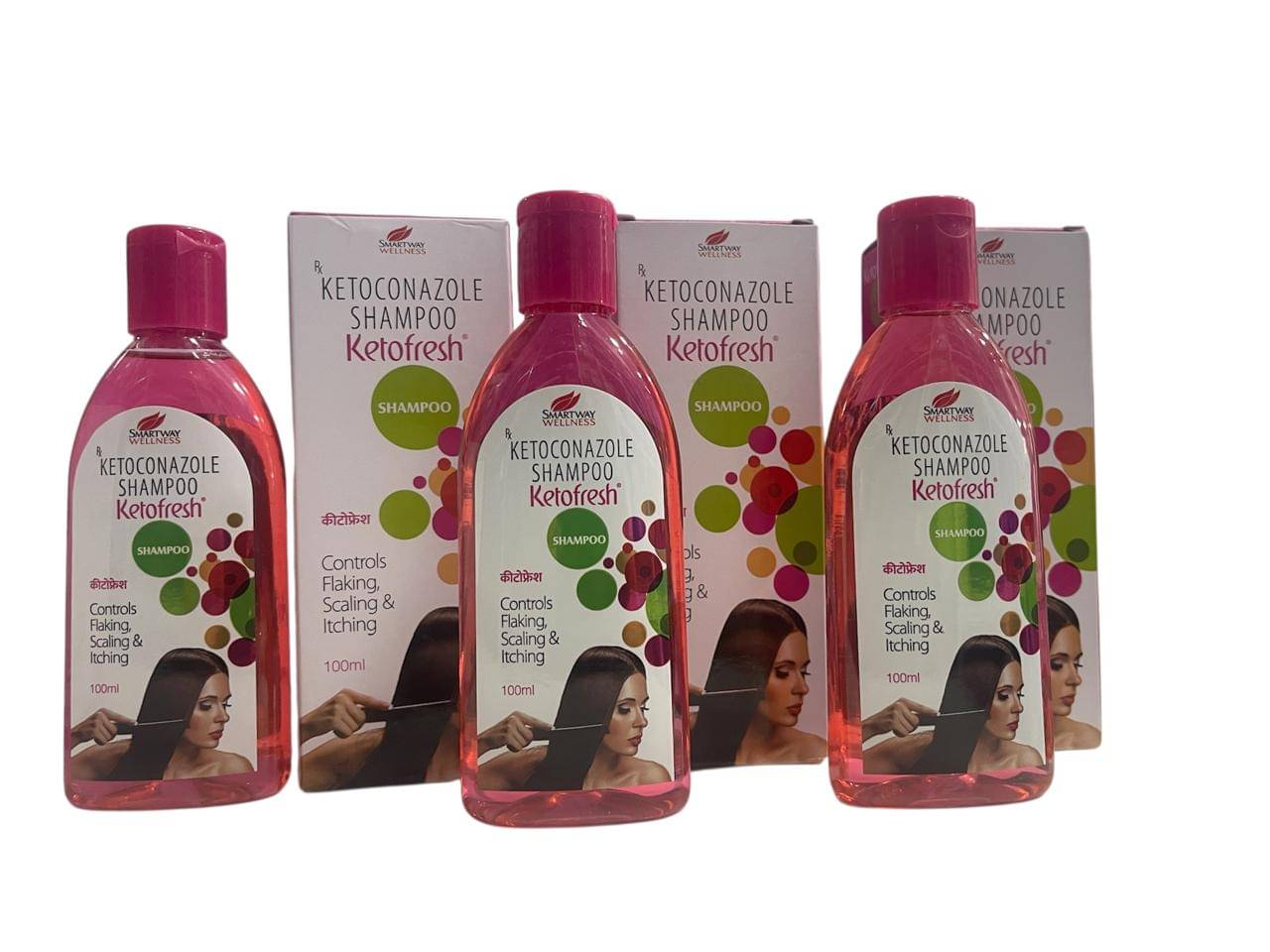     			Ketofresh Anti Dandruff Shampoo For All Hair Type, 100ml ( Pack of 3)