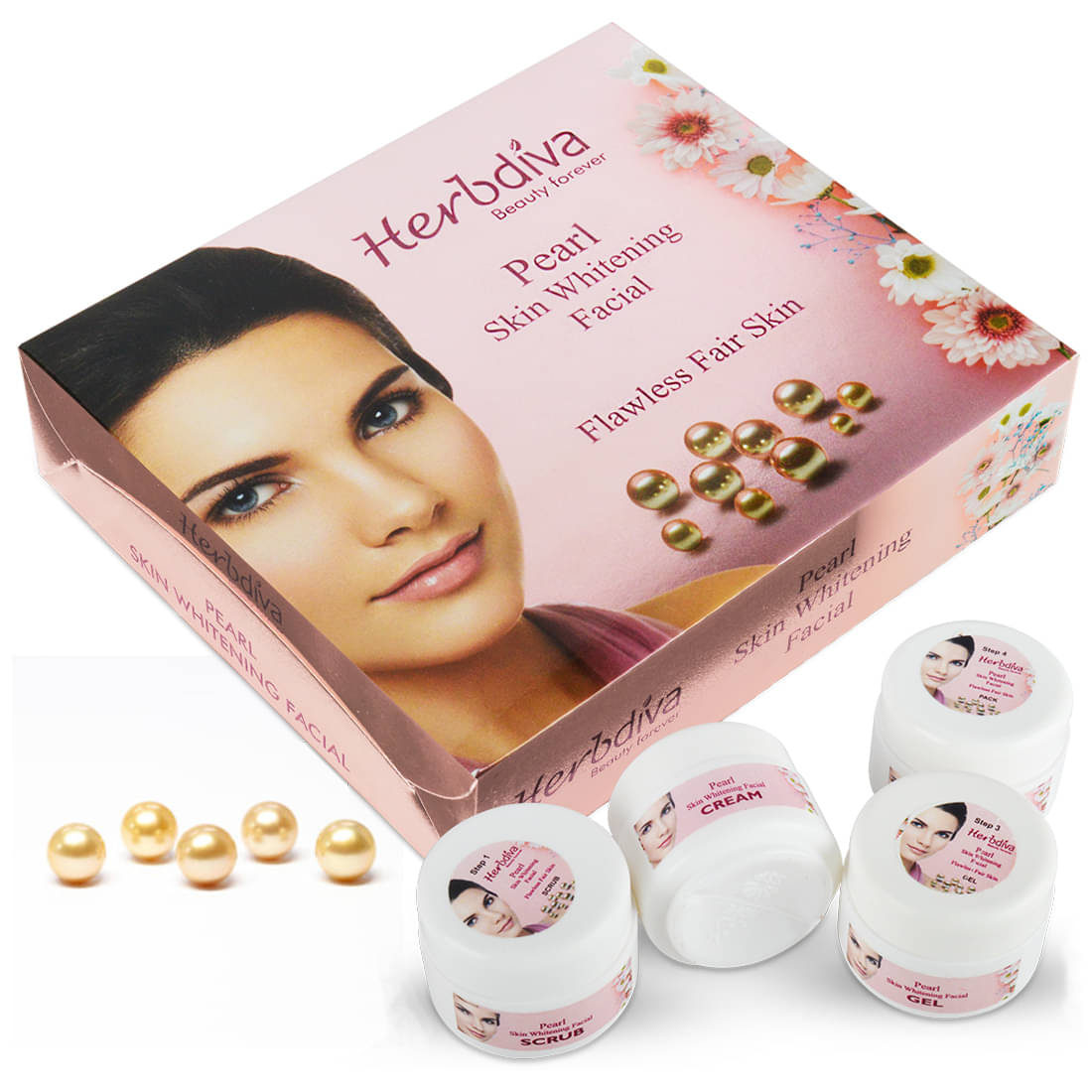     			Herbdiva Less Than 3 Times Use Facial Kit For Normal Skin Pearl 130gm ( Pack of 1 )