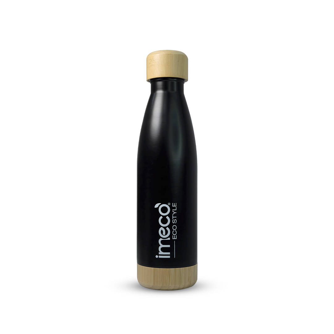     			IMECO ECO STYLE Water Bottle - Black Black Stainless Steel Water Bottle 500 mL ( Set of 1 )