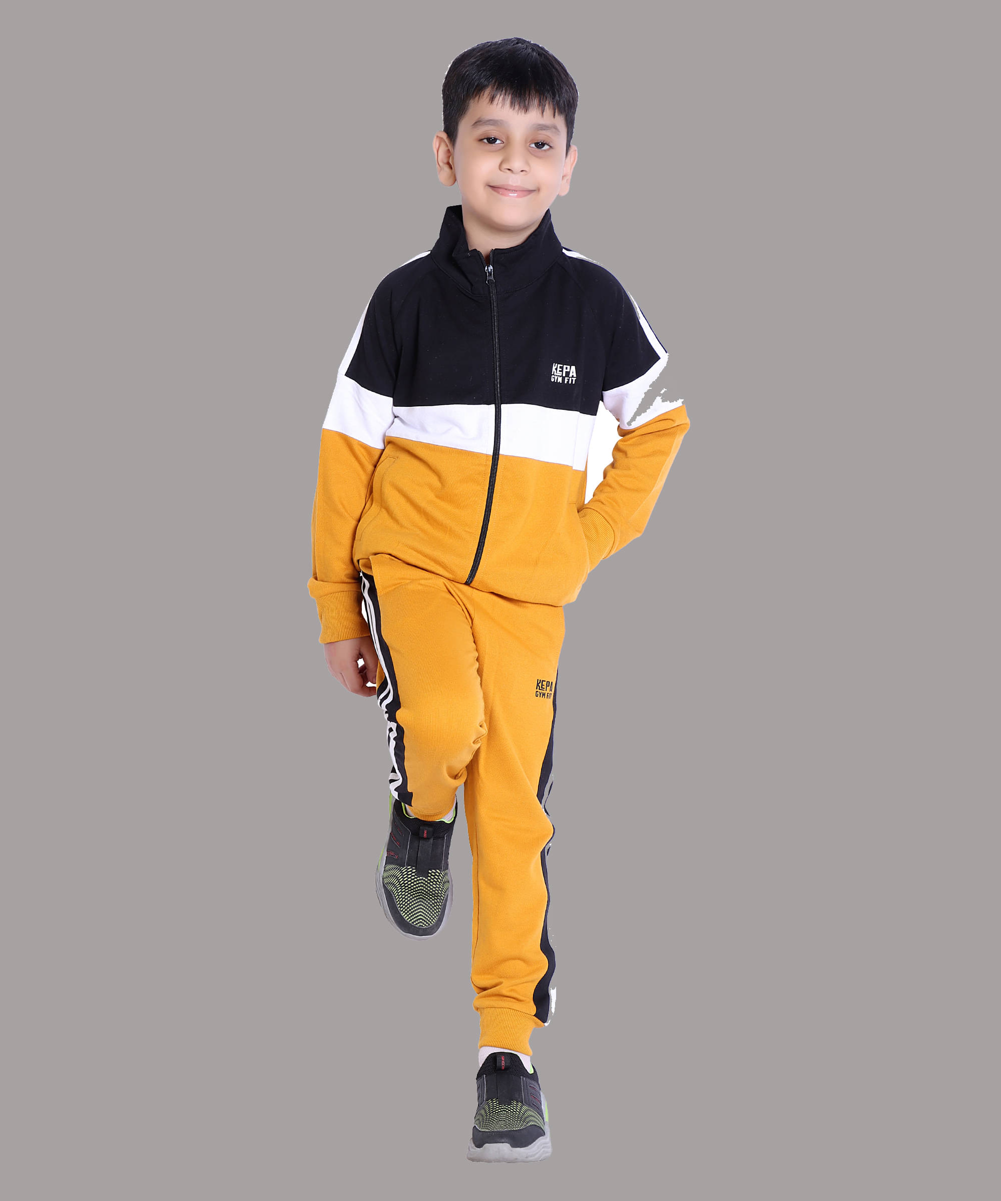 Kepa Pack of 1 Boys Cotton Blend Tracksuit ( Yellow ) Kepa Pack of 1 Boys Cotton Blend Tracksuit ( Yellow )