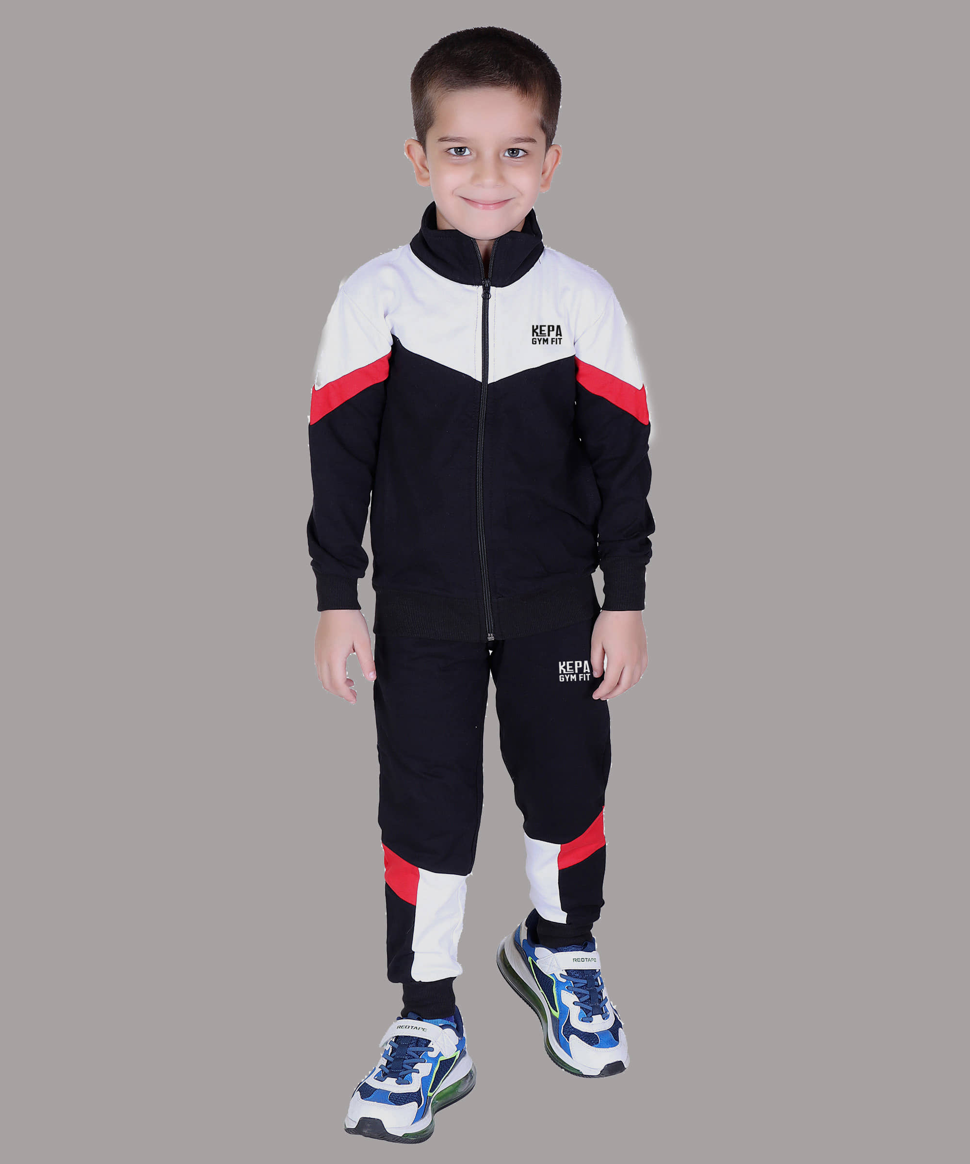 Kepa Pack of 1 Boys Cotton Blend Tracksuit ( Black )
