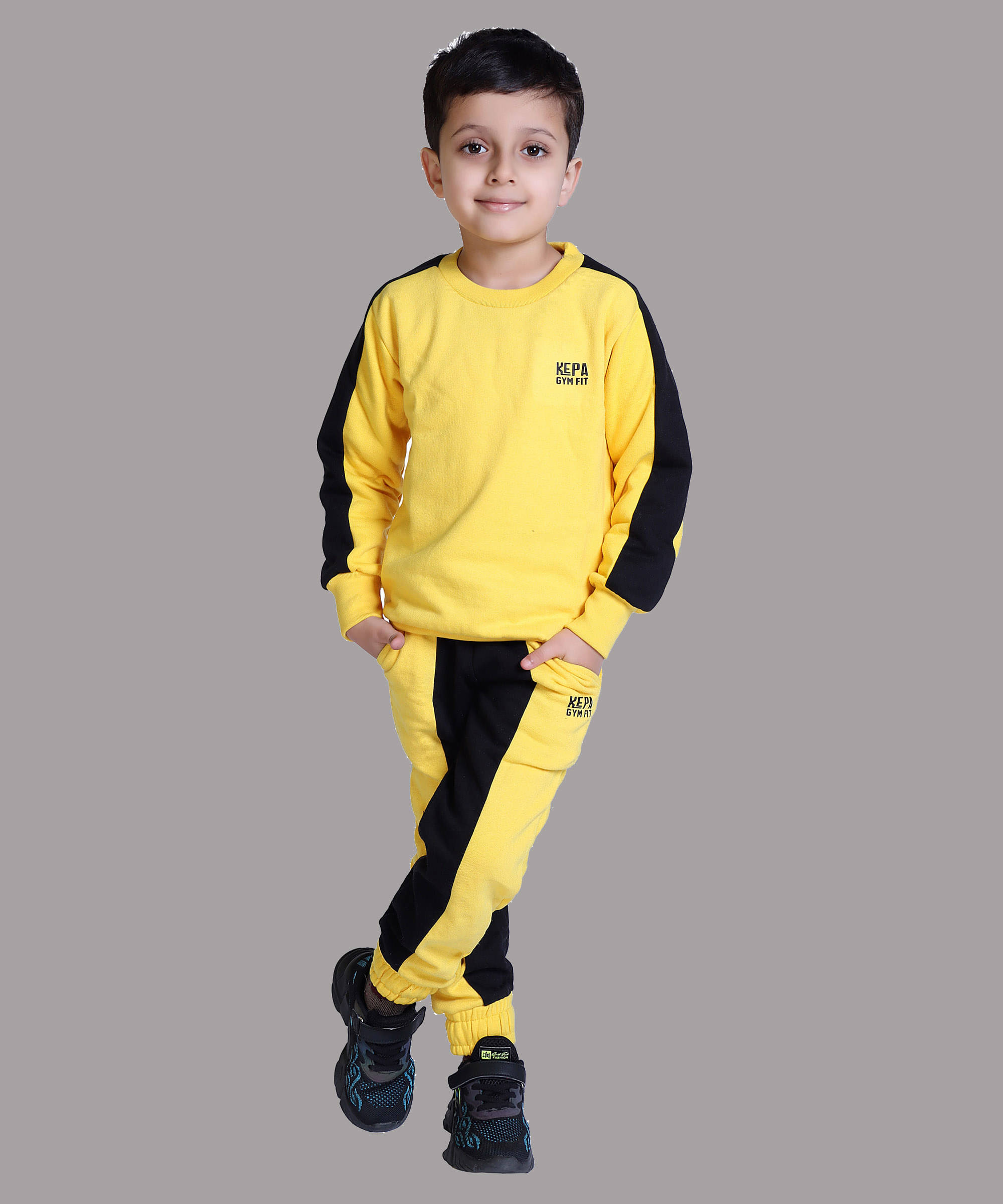 Kepa Pack of 1 Boys Cotton Blend Tracksuit ( Yellow ) Kepa Pack of 1 Boys Cotton Blend Tracksuit ( Yellow )