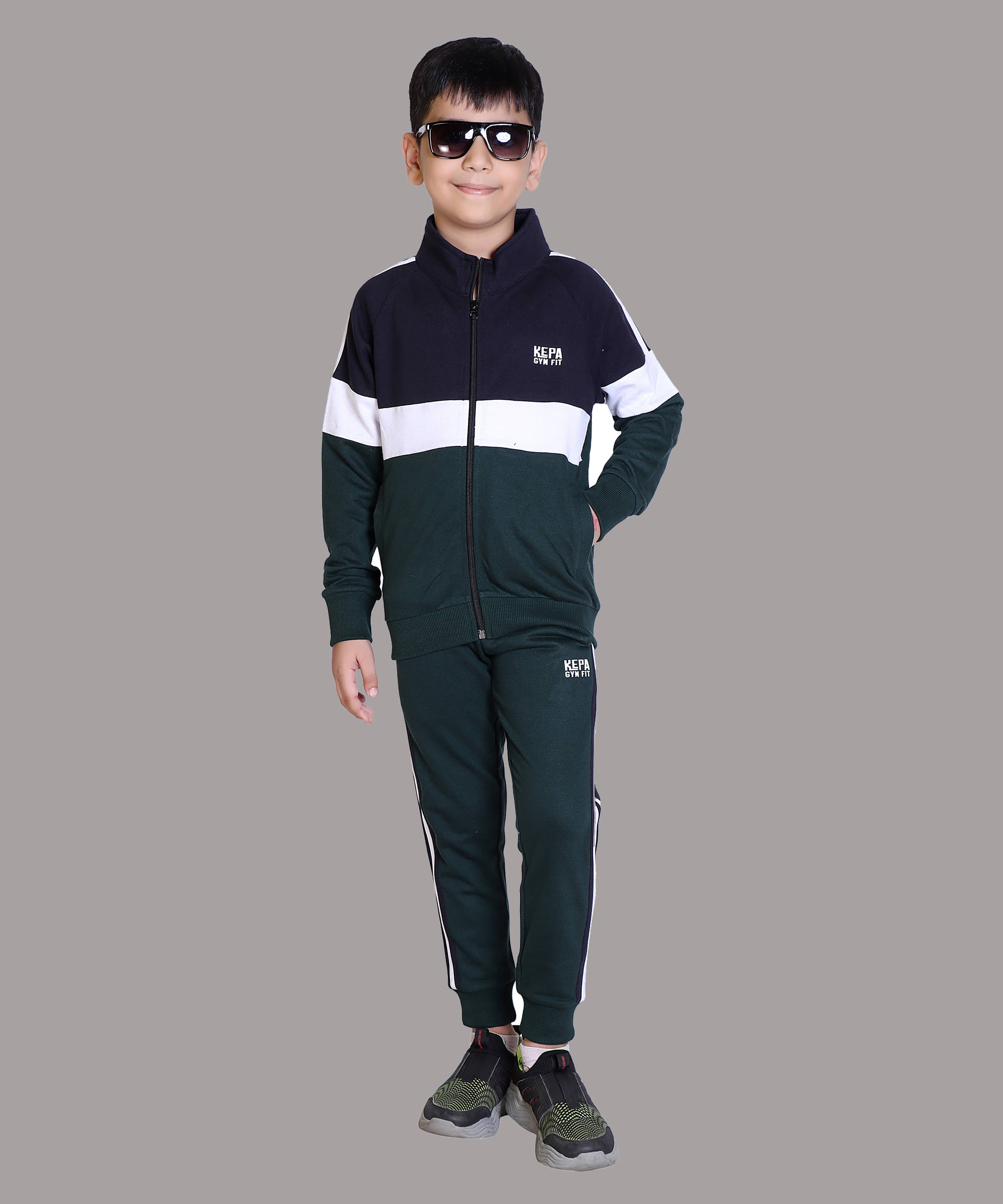     			Kepa Pack of 1 Boys Cotton Blend Tracksuit ( Green )