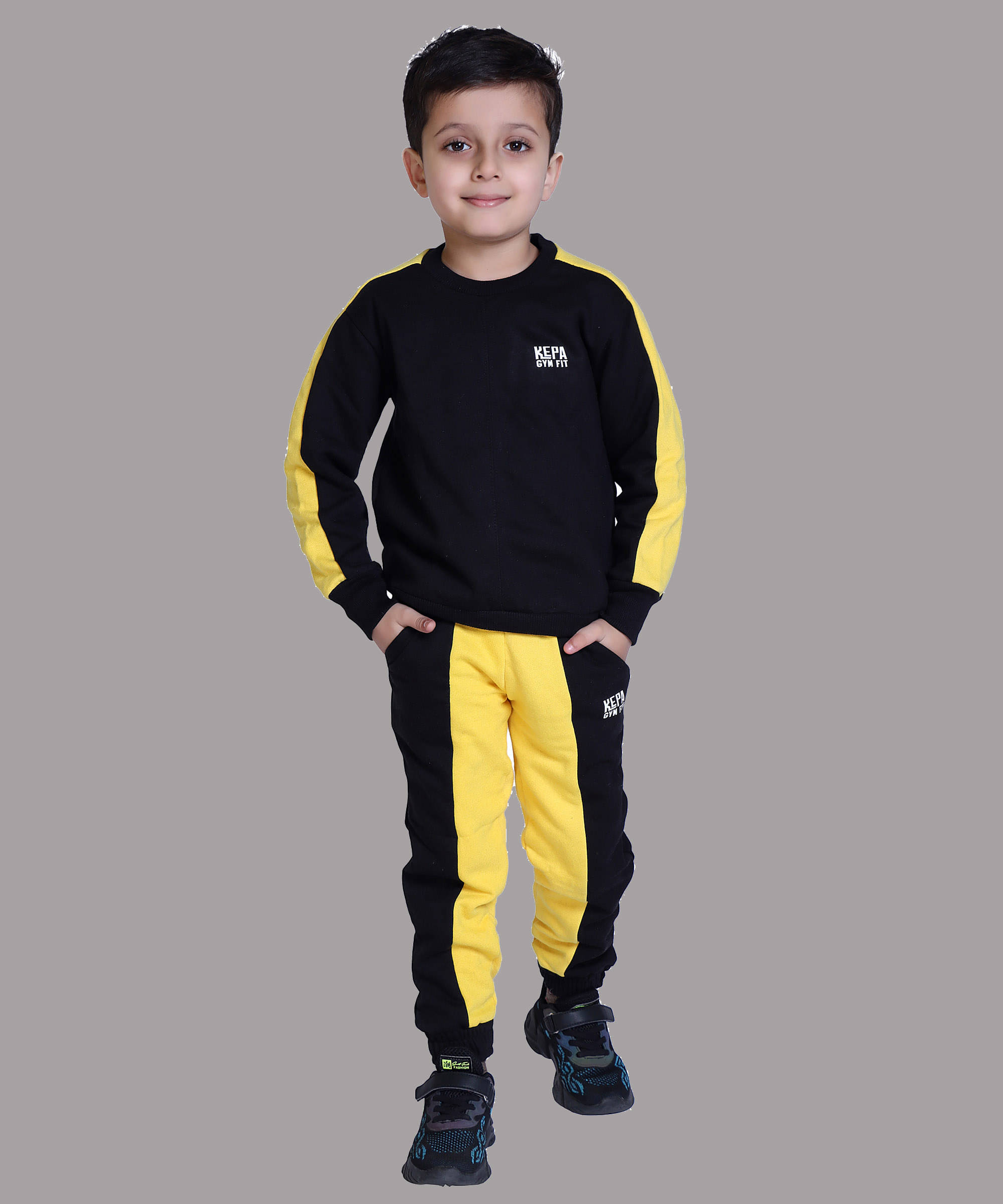     			Kepa Pack of 1 Boys Cotton Blend Tracksuit ( Black )