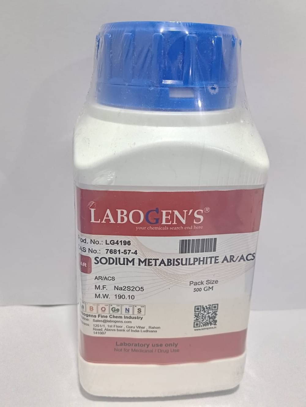     			LABOGENS SODIUM METABISULPHITE AR/ACS 500GM