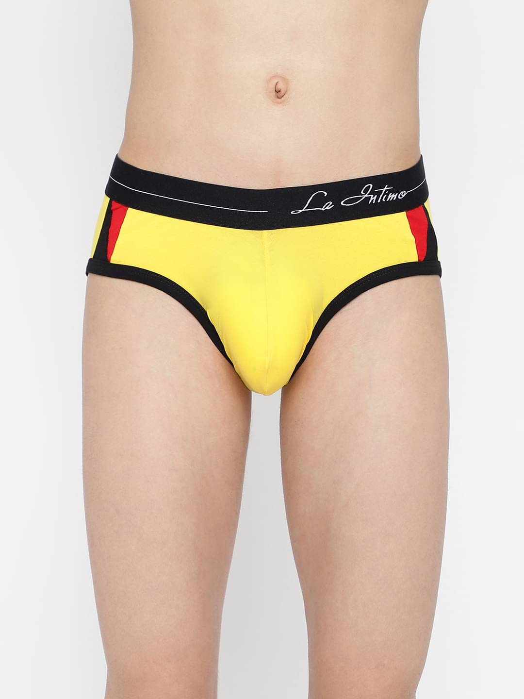 La Intimo Pack of 1 Cotton Blend Briefs For Men's ( Yellow ) La Intimo Pack of 1 Cotton Blend Briefs For Men's ( Yellow )