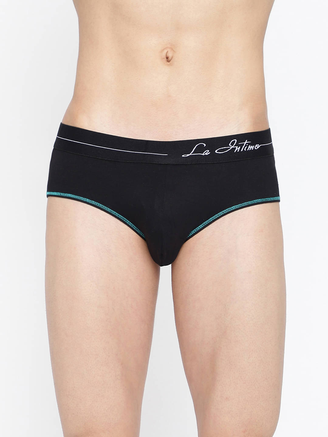 La Intimo Pack of 1 Cotton Blend Briefs For Men's ( Black ) La Intimo Pack of 1 Cotton Blend Briefs For Men's ( Black )