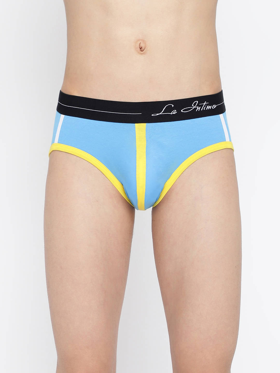 La Intimo Pack of 1 Cotton Blend Briefs For Men's ( Blue ) La Intimo Pack of 1 Cotton Blend Briefs For Men's ( Blue )