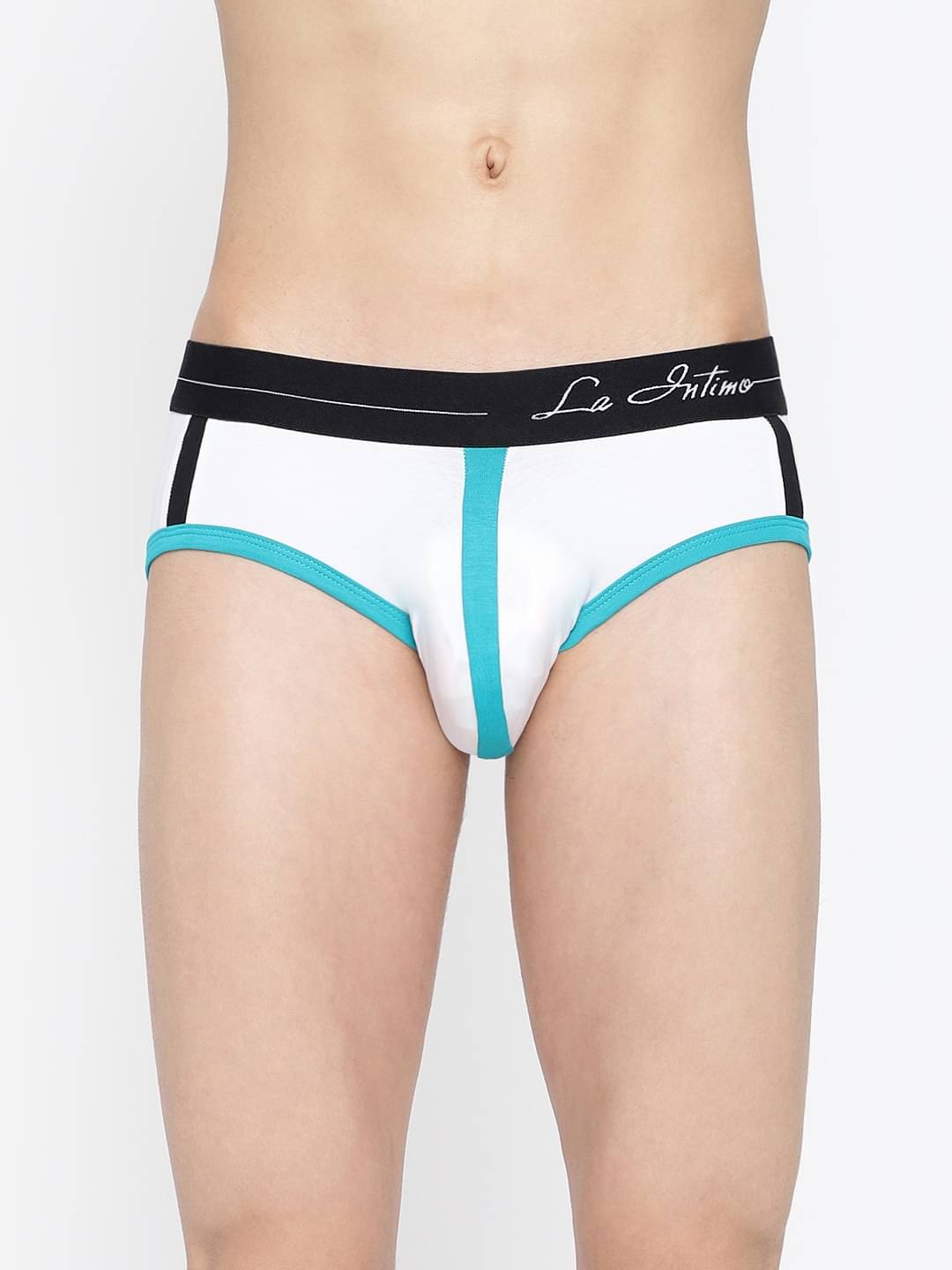 La Intimo Pack of 1 Cotton Blend Briefs For Men's ( White ) La Intimo Pack of 1 Cotton Blend Briefs For Men's ( White )