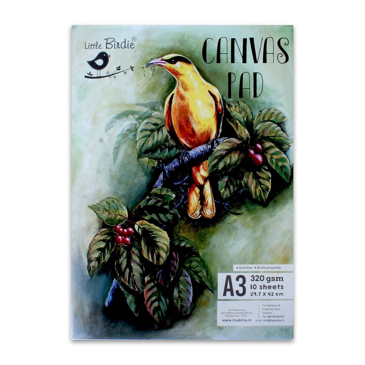 Little Birdie CANVAS PAD A3 10SHEETS BOOK Little Birdie CANVAS PAD A3 10SHEETS BOOK