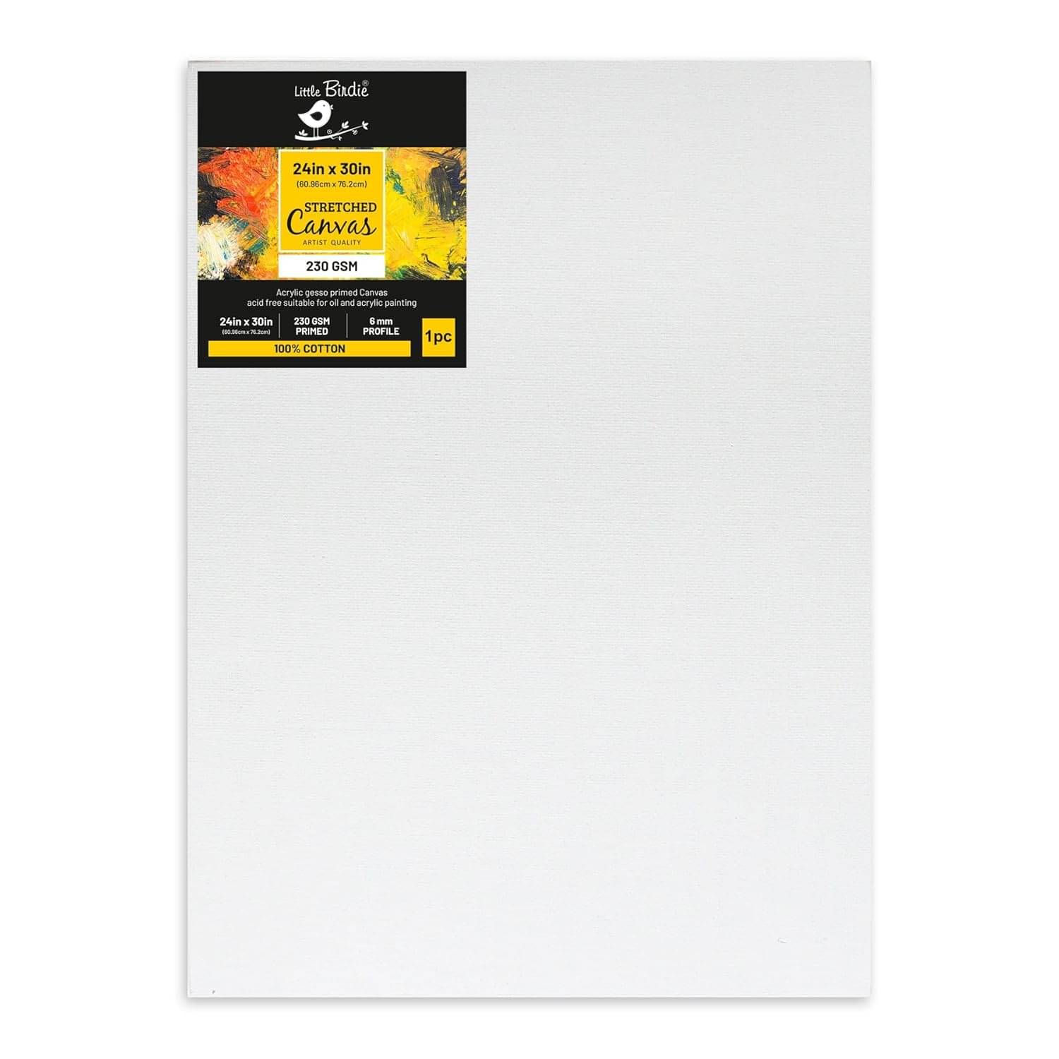     			Little Birdie STRETCHED CANVAS FRAME 16X30mm 230gsm 24X30inch 1pc