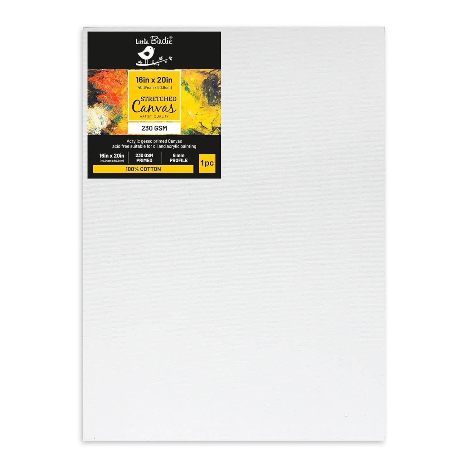 Little Birdie STRETCHED CANVAS FRAME 16X30mm 230gsm 16 X 20inch 1PC Little Birdie STRETCHED CANVAS FRAME 16X30mm 230gsm 16 X 20inch 1PC