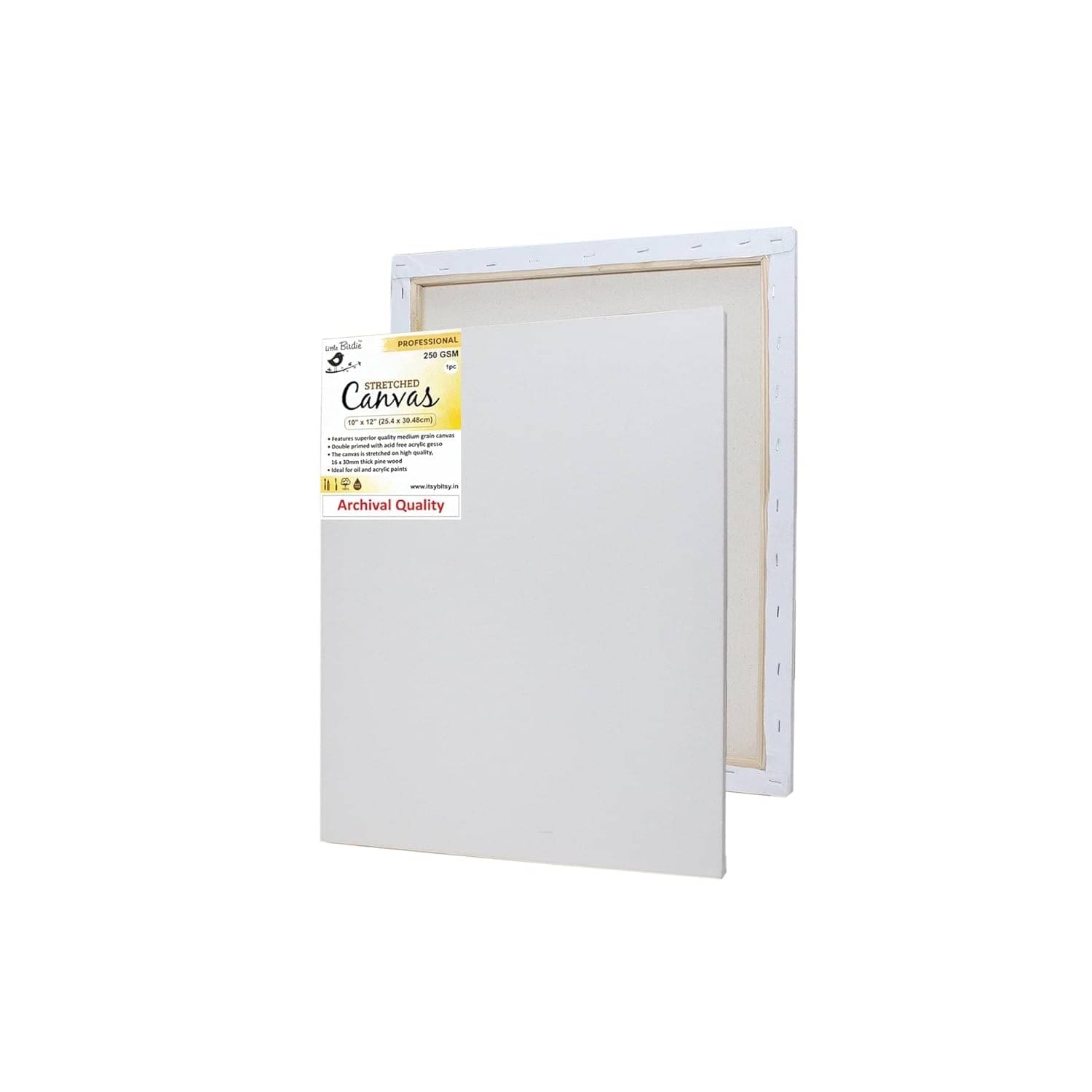 Little Birdie STRETCHED CANVAS FRAME 16X30mm 230gsm 10 X 12inch 1PC Little Birdie STRETCHED CANVAS FRAME 16X30mm 230gsm 10 X 12inch 1PC