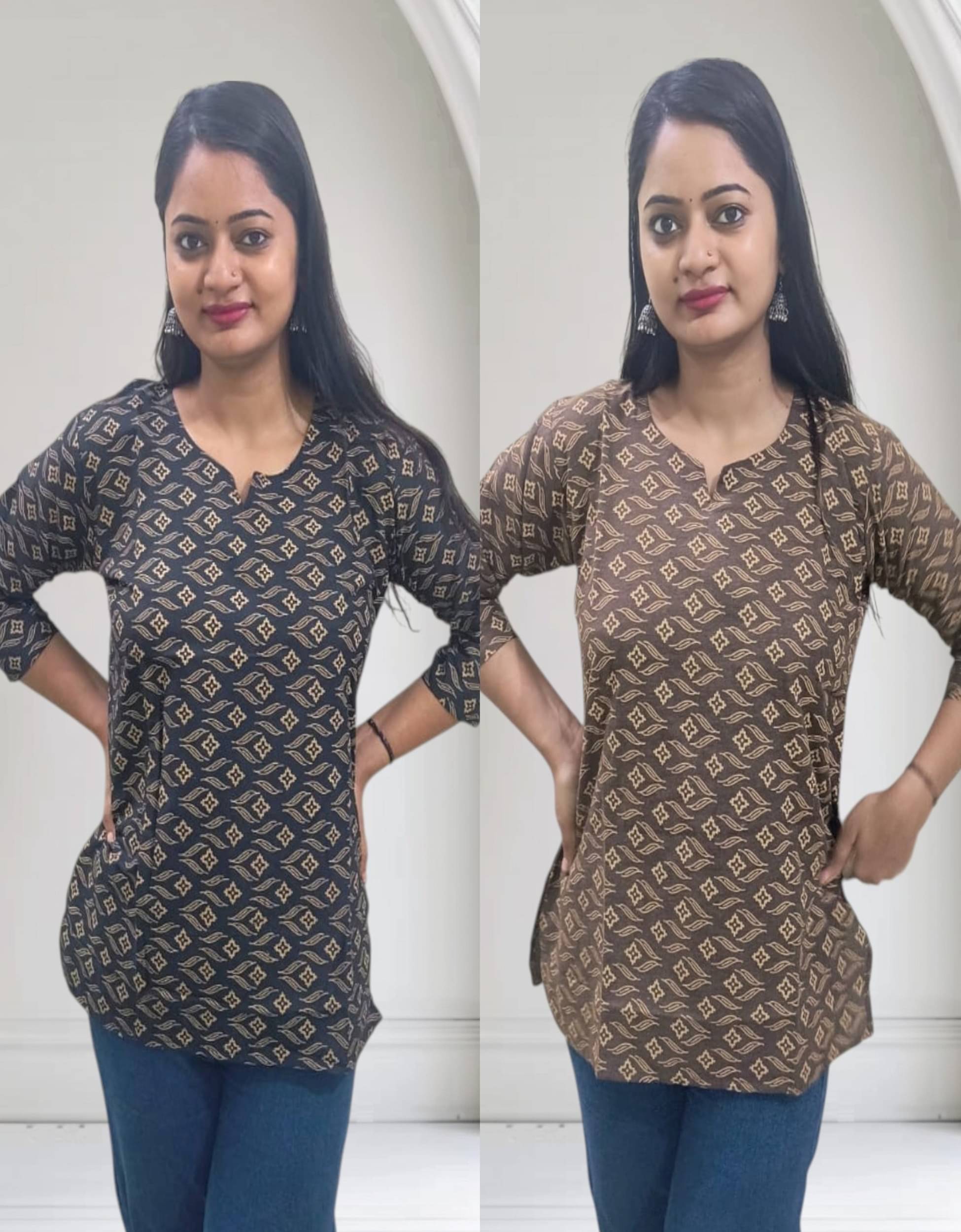 MISS MEBINO Women Cotton Printed A-line Kurti ( Multicoloured ) MISS MEBINO Women Cotton Printed A-line Kurti ( Multicoloured )