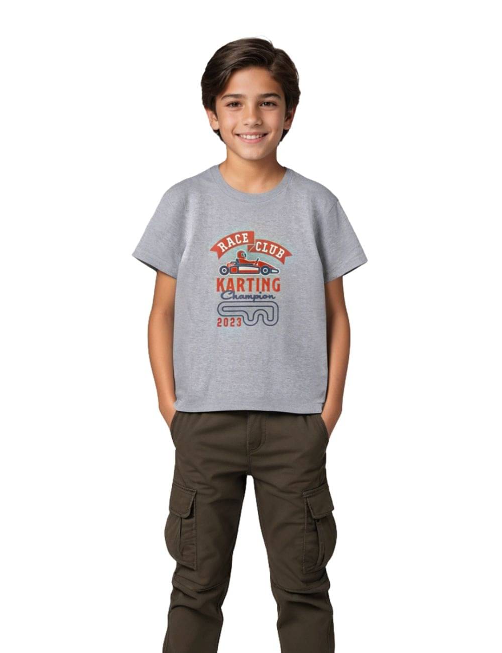     			Mijoosh Pack of 1 Boys Cotton T-Shirt ( Grey Melange )