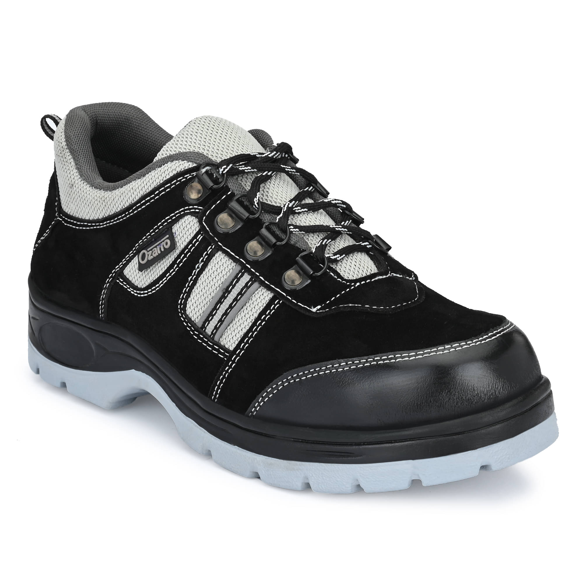     			Ozarro Derby Black Safety Shoes