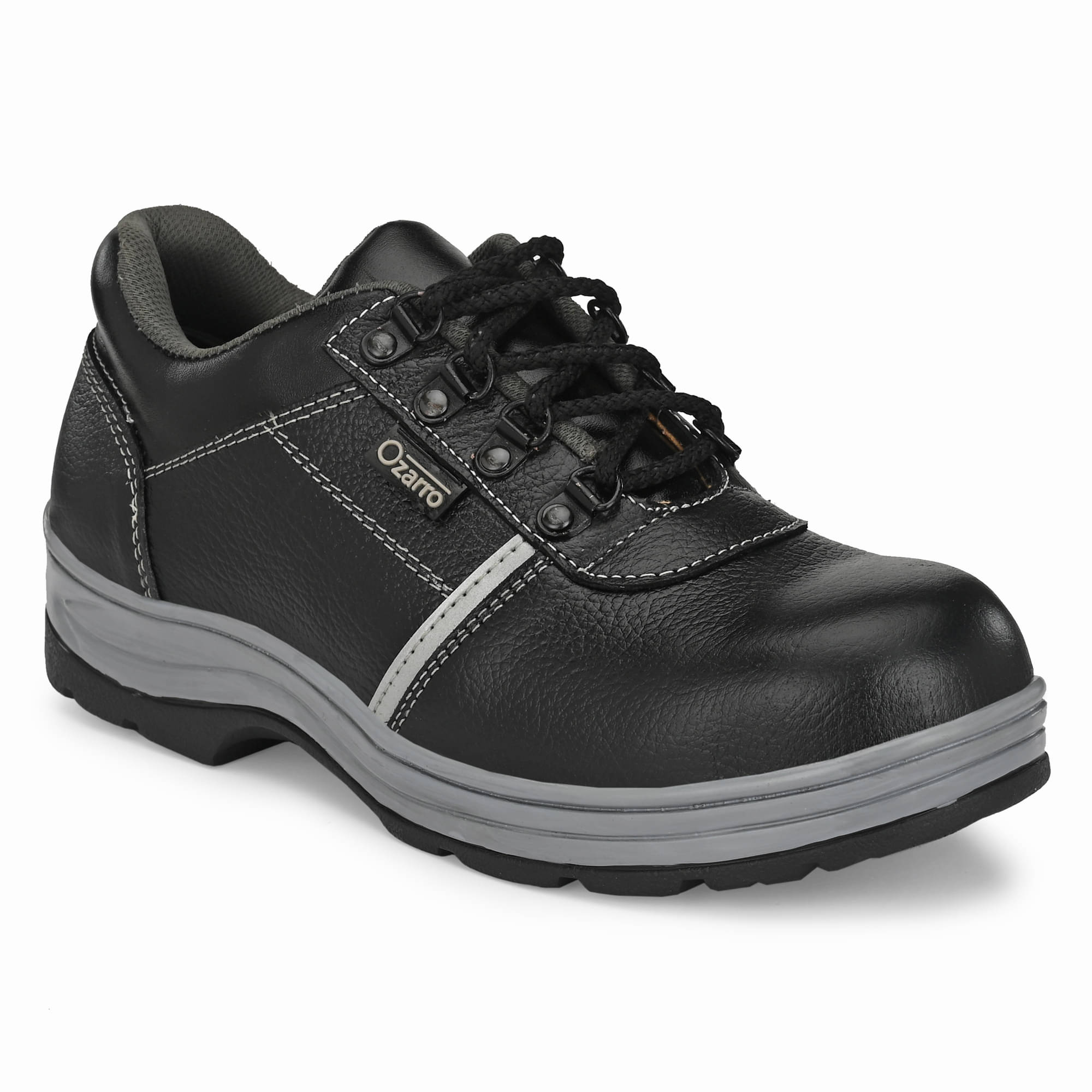     			Ozarro Derby Black Safety Shoes