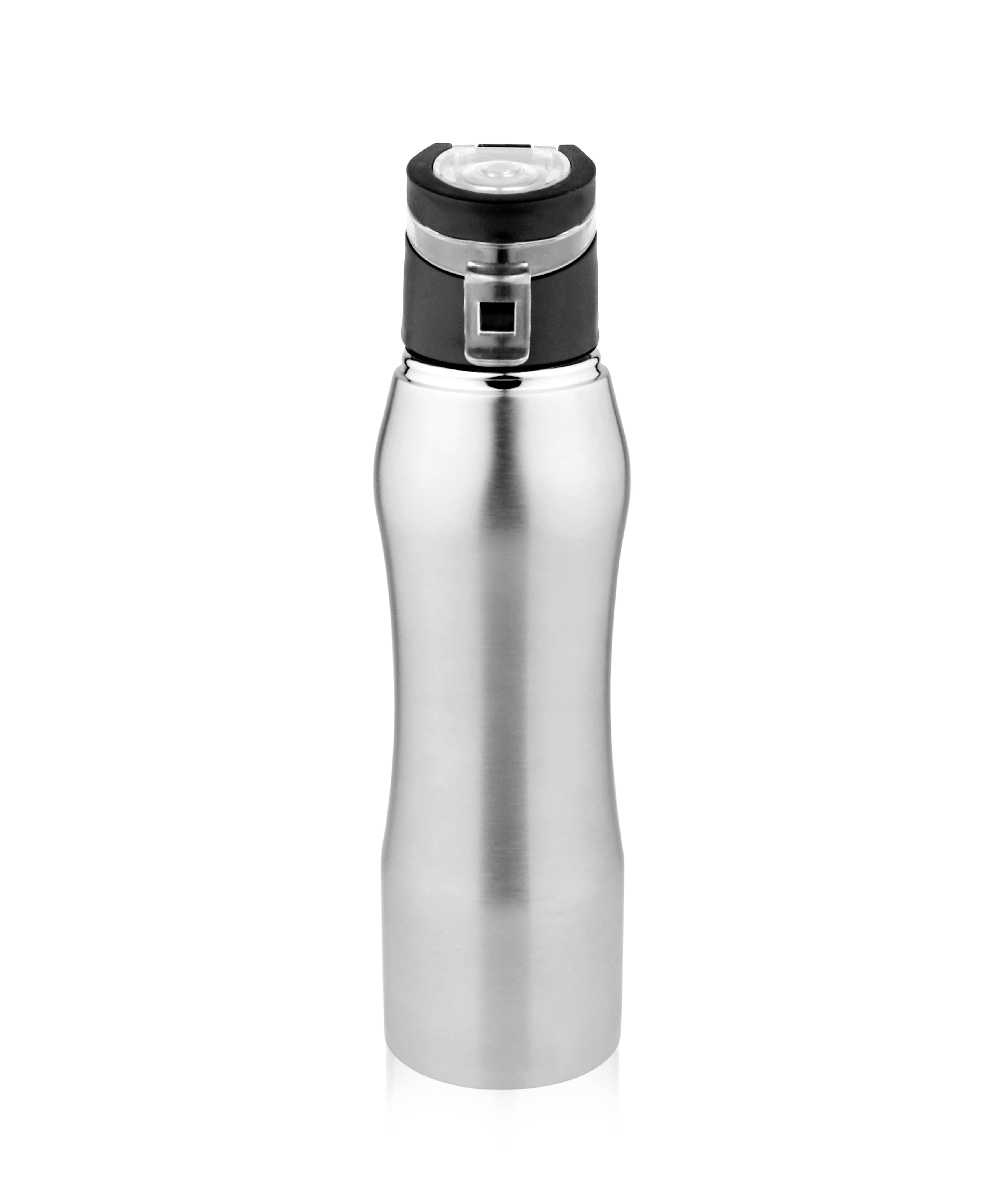     			Purex. Safari Plus Stainless Steel Bottle 1 Liter Silver Stainless Steel Fridge Water Bottle 1000 mL ( Set of 1 )