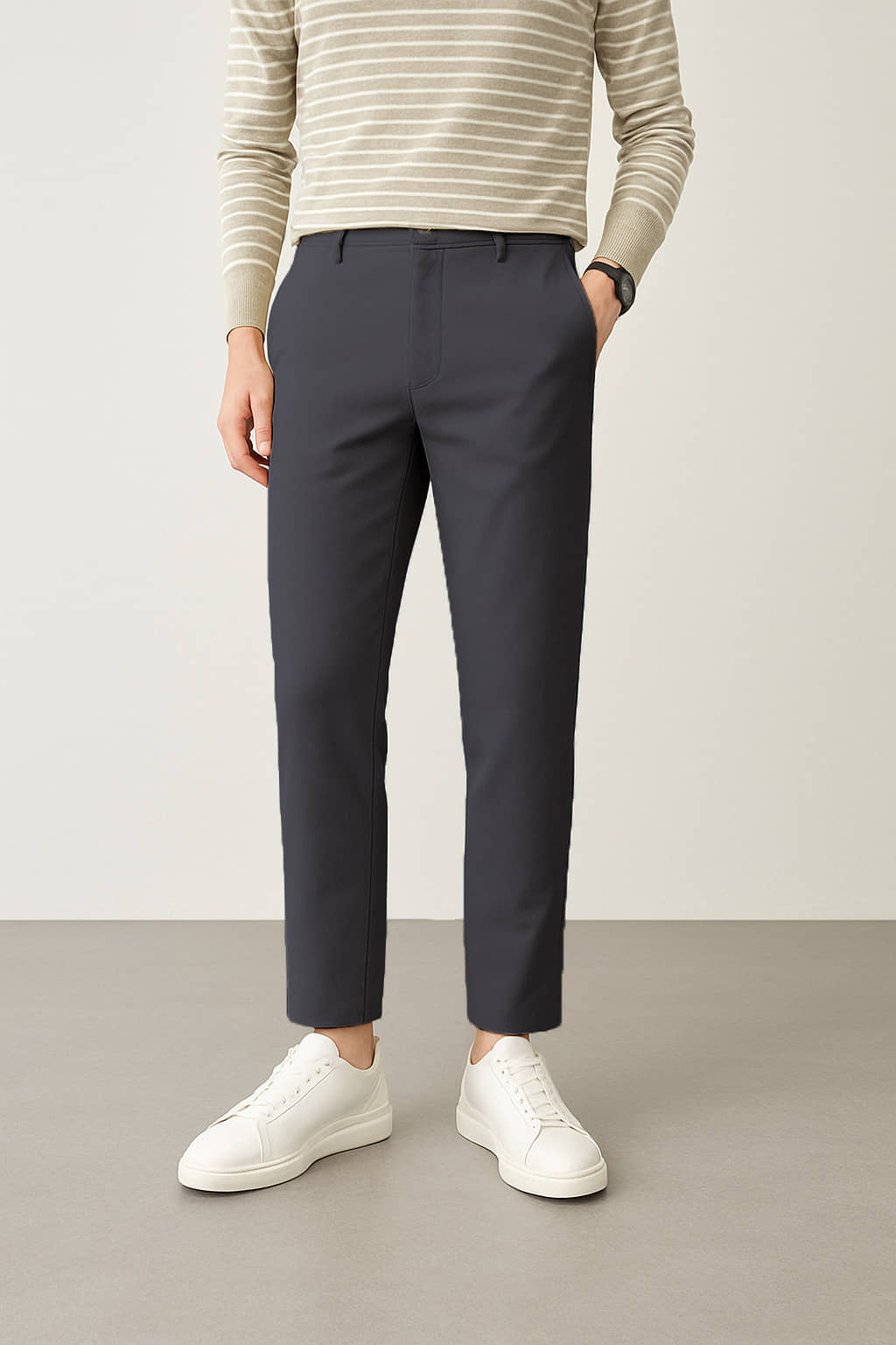 RAGZO Slim Flat Men's Formal Trouser - Dark Grey ( Pack of 1 ) - Trousers | Buy online on ZillyBuy