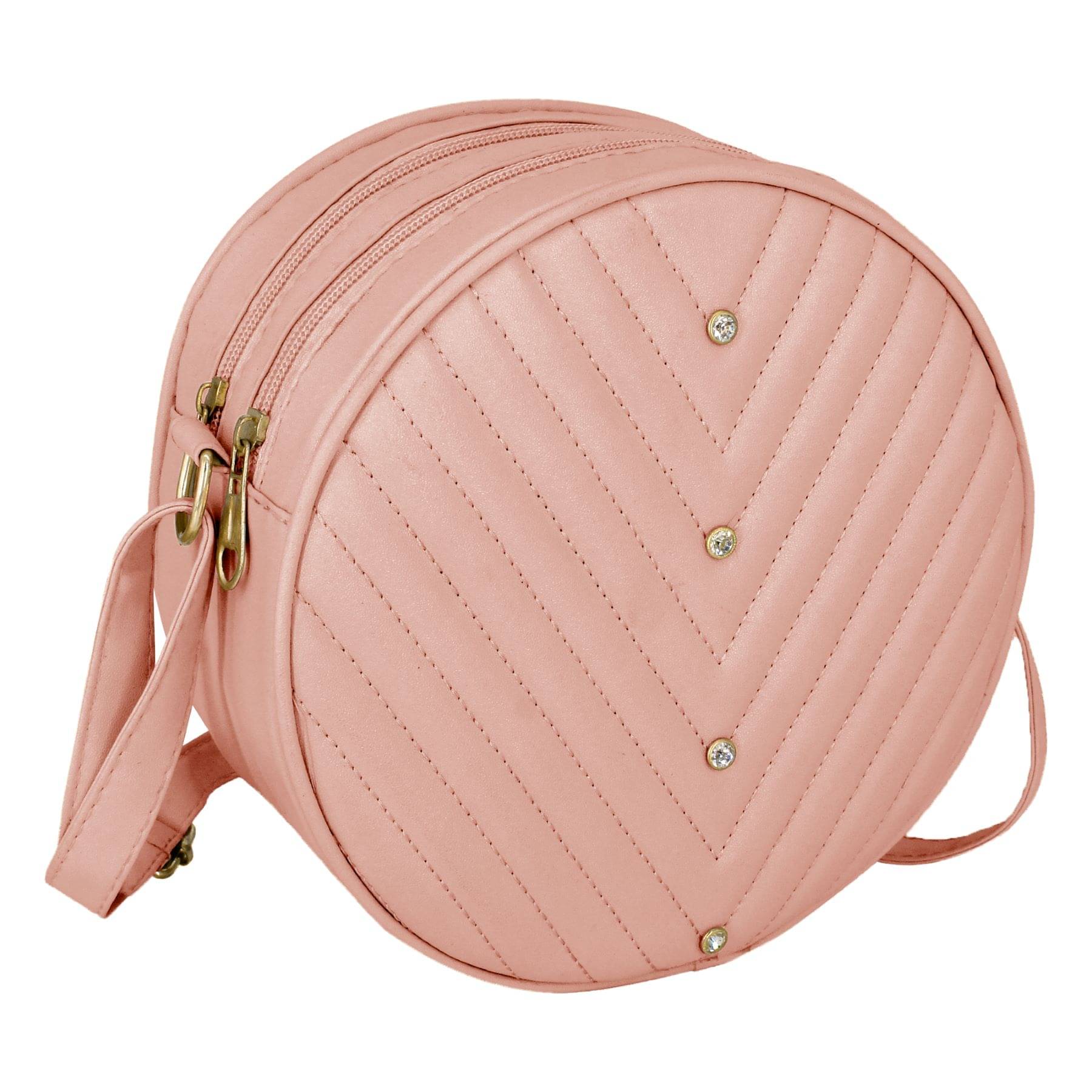     			Raez Sling Bag PU Set of 1 ( Peach )
