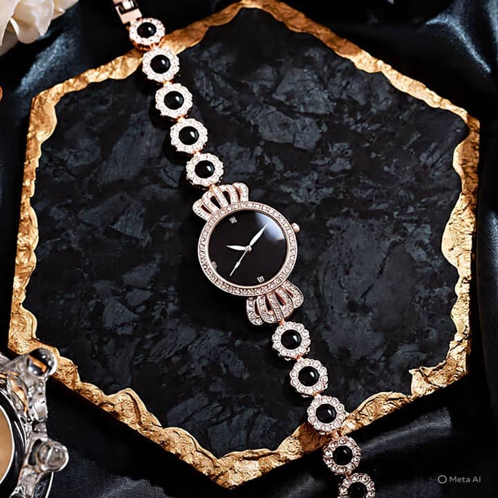 Renaissance Traders Black Metal Analog Womens Watch