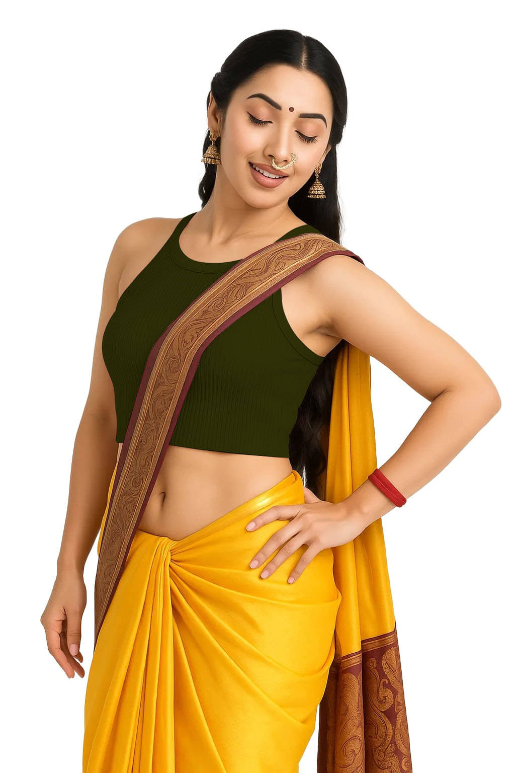 SOHOT Green Readymade without Pad Cotton Women's Blouse ( Pack of 1 ) SOHOT Green Readymade without Pad Cotton Women's Blouse ( Pack of 1 )