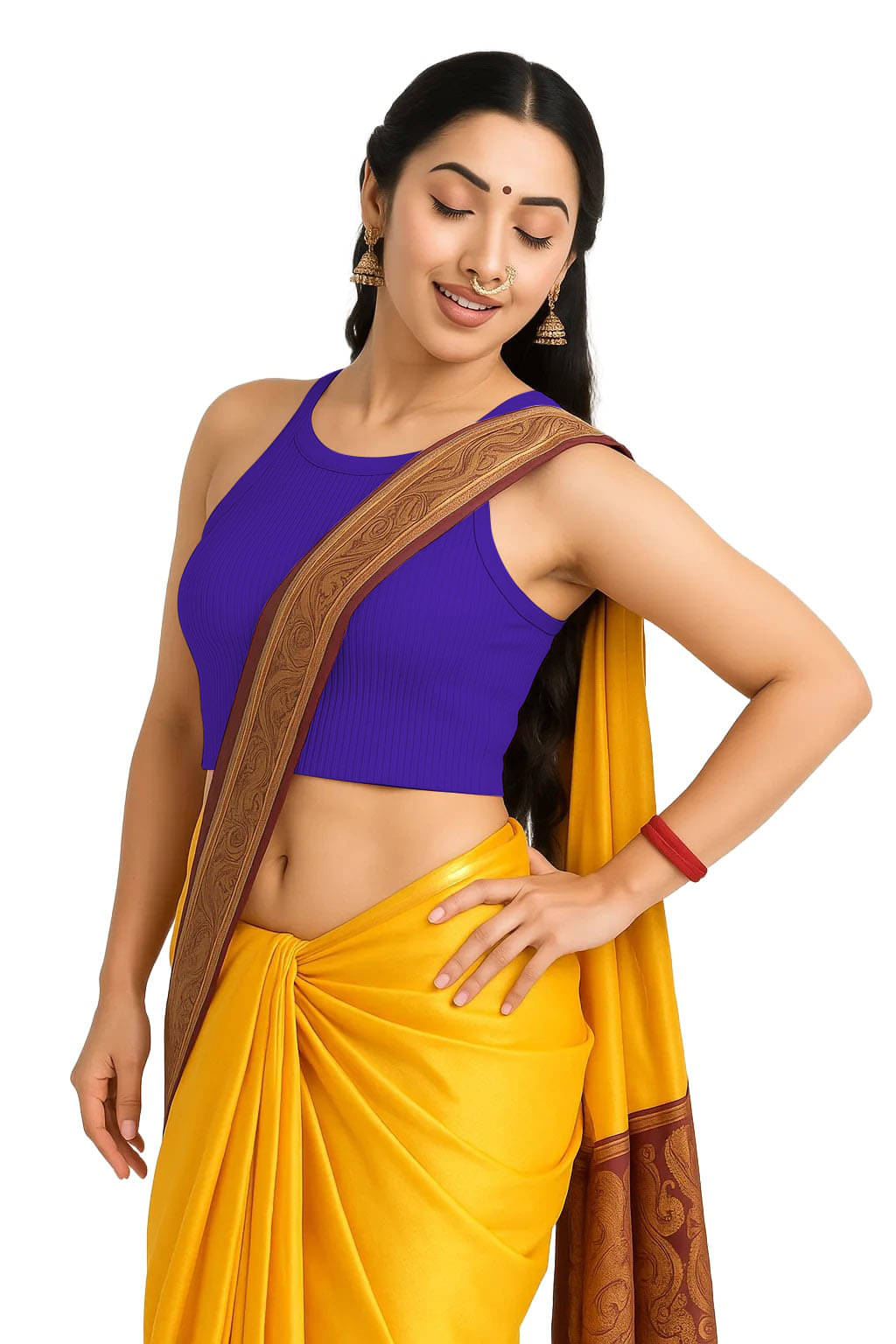 SOHOT Purple Readymade without Pad Cotton Women's Blouse ( Pack of 1 ) SOHOT Purple Readymade without Pad Cotton Women's Blouse ( Pack of 1 )