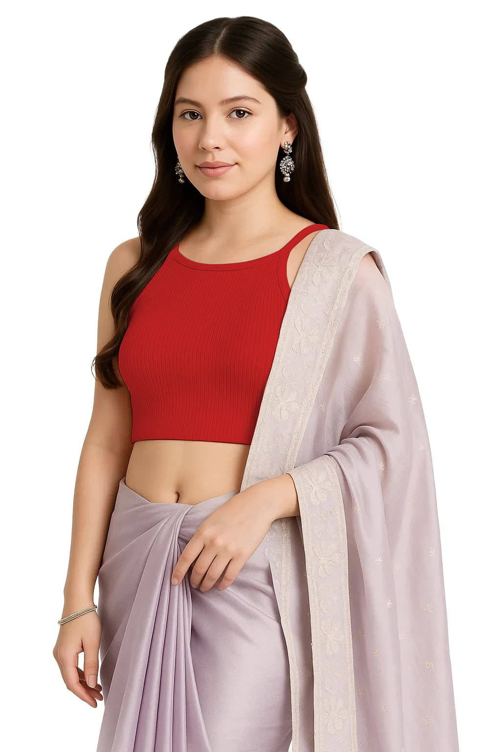     			SOHOT Red Readymade without Pad Cotton Women's Blouse ( Pack of 1 )