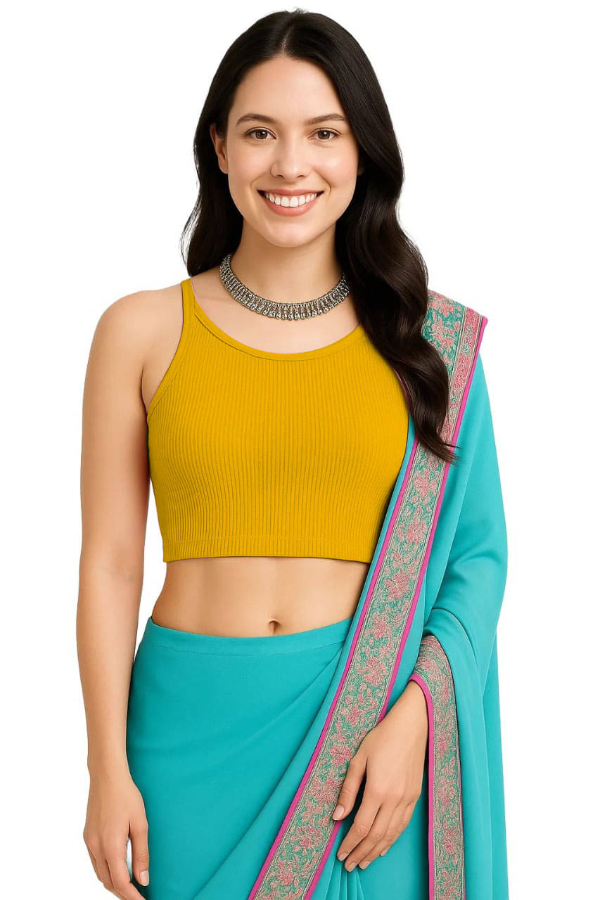     			SOHOT Yellow Readymade without Pad Cotton Women's Blouse ( Pack of 1 )