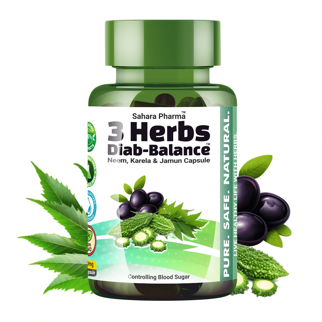     			Sahara Pharma Neem, Karela & Jamun 750mg Capsule 60 no.s Pack Of 1