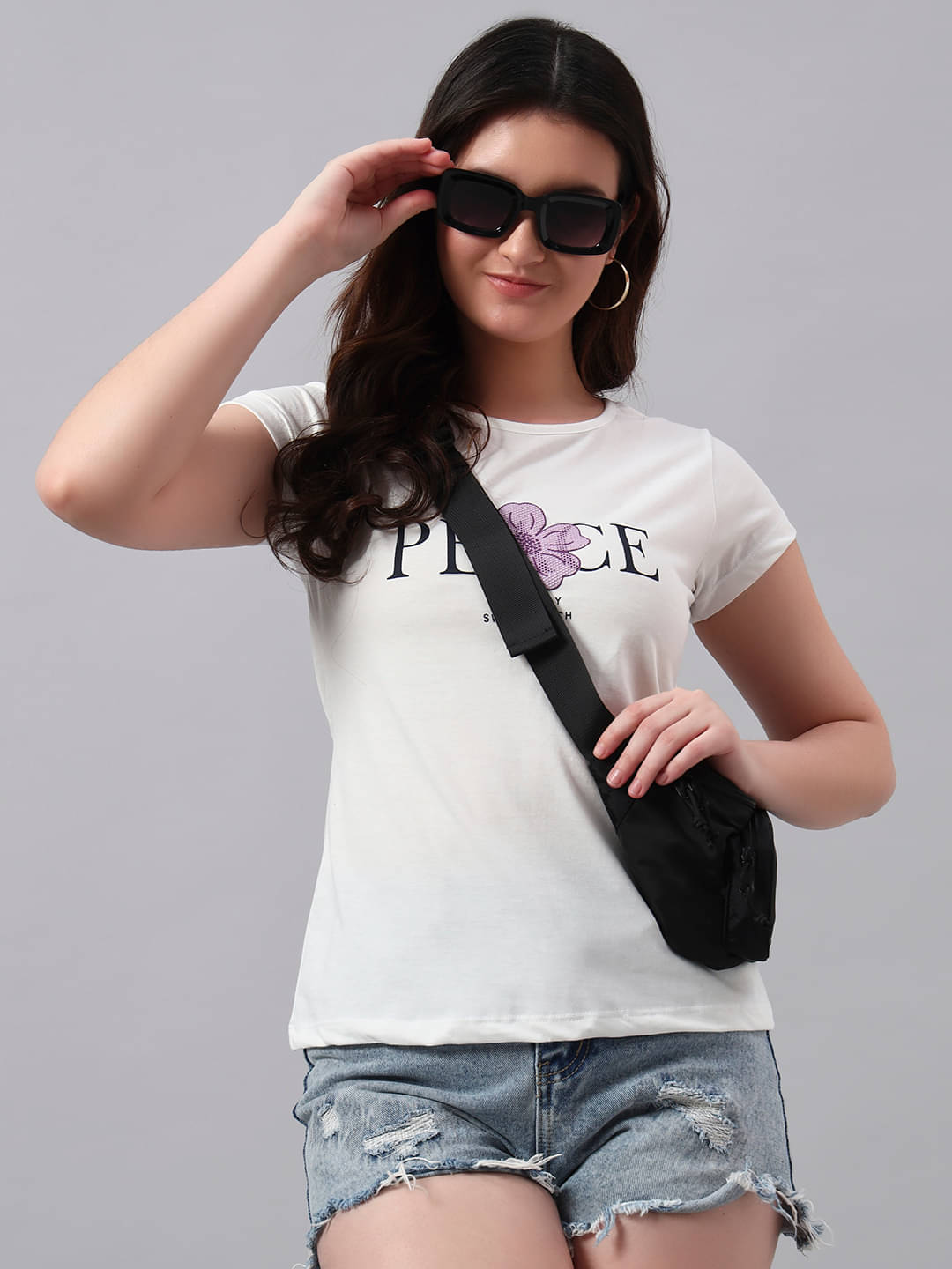     			Sweet Touch Women's Cotton Blend Regular Top ( White )