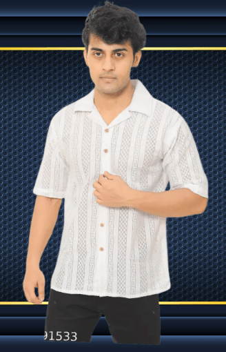TarrenT HunT Cotton Blend Regular Fit Solids Half Sleeves Men's Casual Shirt - White ( Pack of 1 ) TarrenT HunT Cotton Blend Regular Fit Solids Half Sleeves Men's Casual Shirt - White ( Pack of 1 )