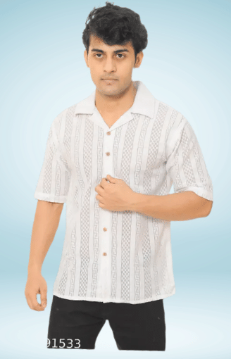 TarrenT HunT Cotton Blend Regular Fit Solids Half Sleeves Men's Casual Shirt - White ( Pack of 1 ) TarrenT HunT Cotton Blend Regular Fit Solids Half Sleeves Men's Casual Shirt - White ( Pack of 1 )